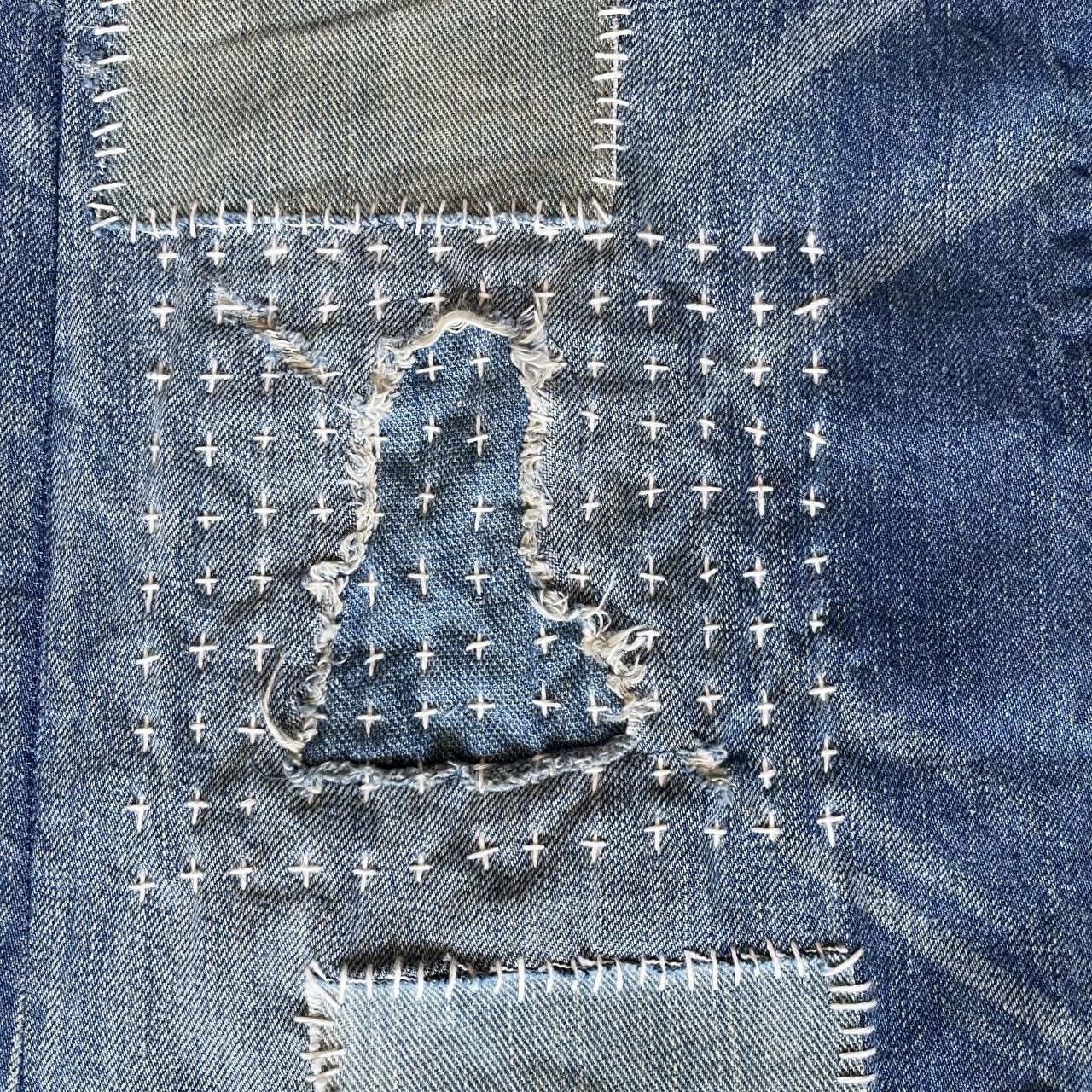 Kapital × Kapital Kountry × Levi's Boro Patchwork Sashiko Embroidered Jeans Size US 32 / EU 48 - 4 Thumbnail
