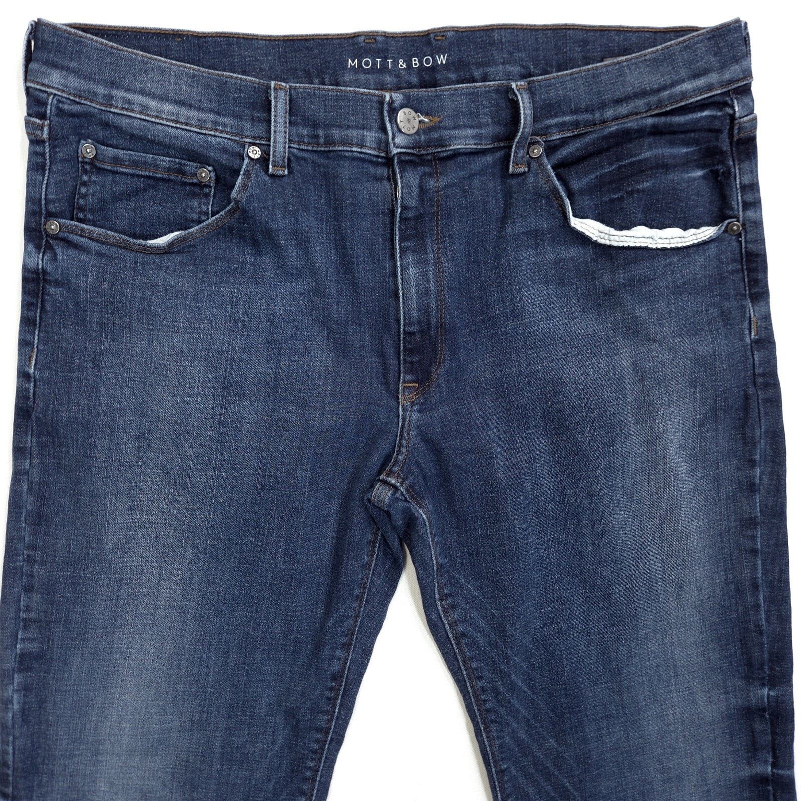 Mott & Bow Mott and Bow Slim Jeans Mens 38x30 Denim Stretch Dark Wash Size US 38 / EU 54 - 2 Thumbnail