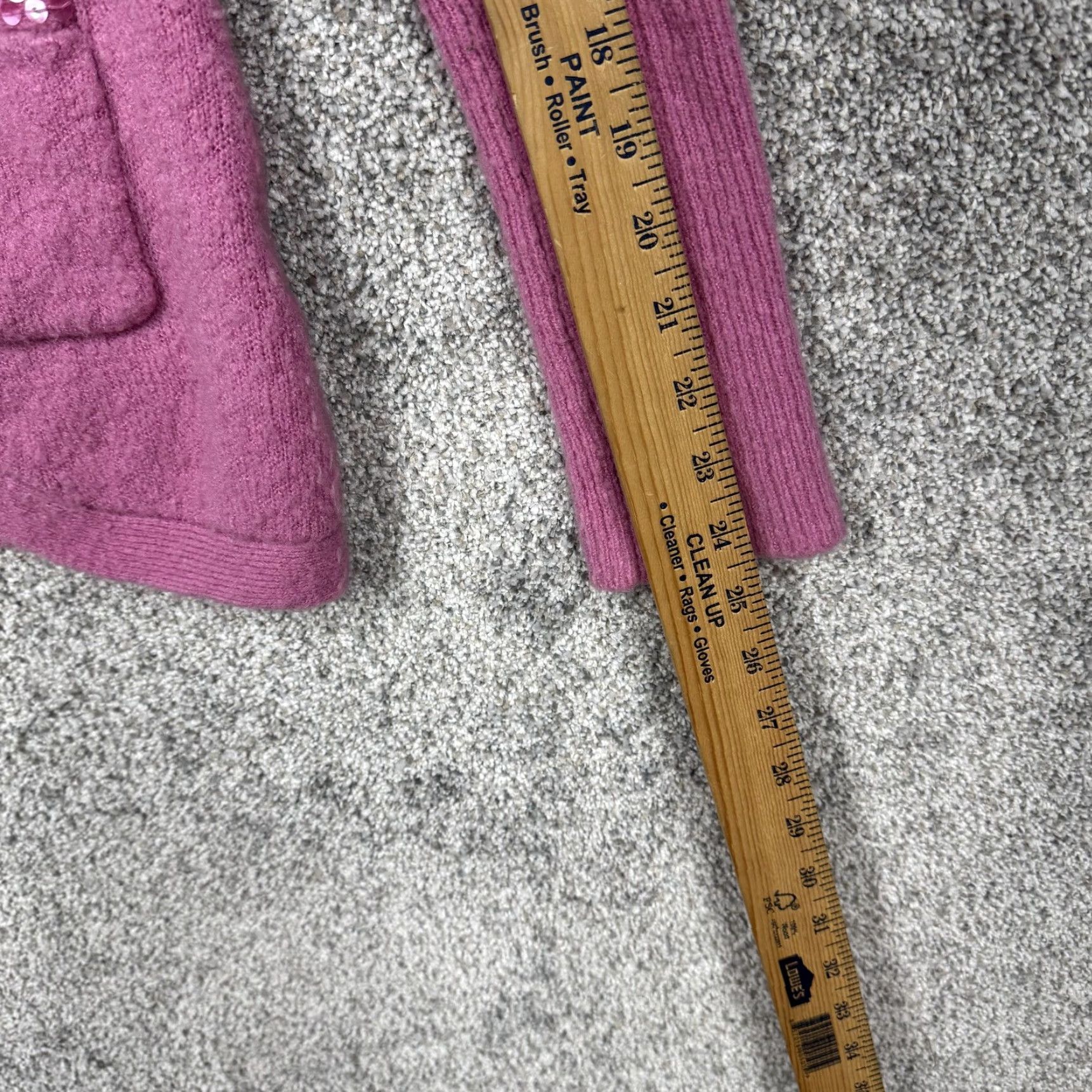 Faded Glory VINTAGE Faded Glory Cardigan Sweater M Pink Sequin Pockets Cozy Soft Girl Size M / US 6-8 / IT 42-44 - 5 Thumbnail