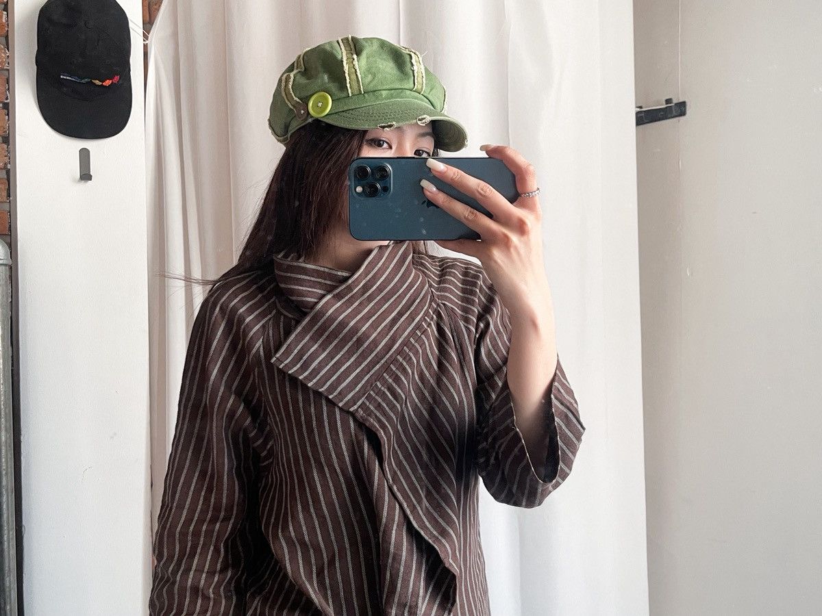 Japanese Brand Japanese Designer – KEIKO KISHI by nosh Draped Shirt Size M / US 6-8 / IT 42-44 - 6 Thumbnail