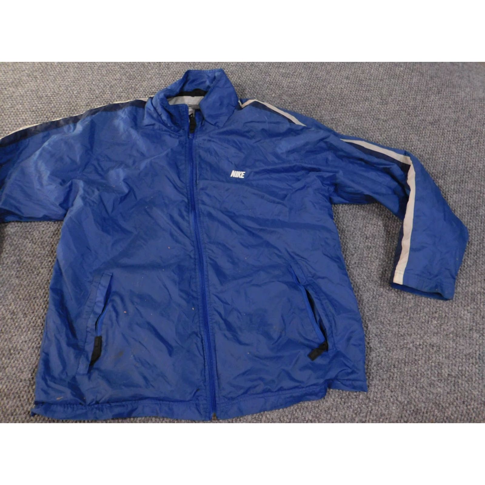 Nike VINTAGE Nike Jacket Mens L Blue windbreaker Y2K zip retro logo Size US L / EU 52-54 / 3 - 4 Thumbnail