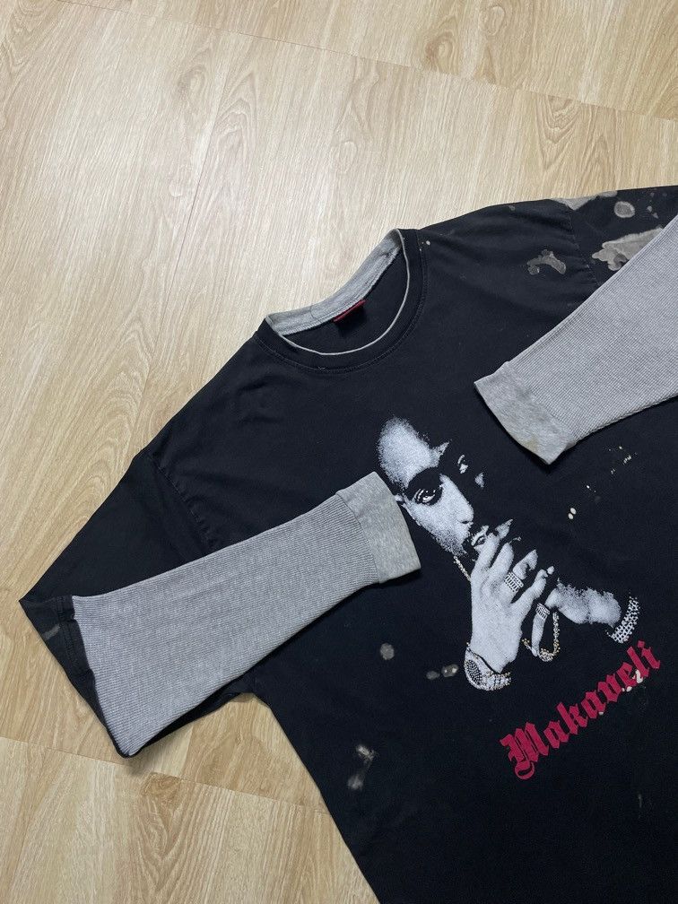 Makaveli × Rap Tees × Vintage Vintage Acid wash Makaveli Tupac Shakur Size US XXL / EU 58 / 5 - 3 Thumbnail