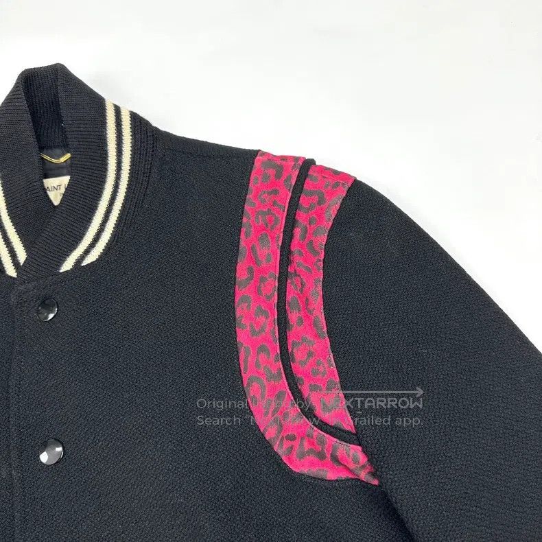 Saint Laurent Paris Saint Laurent Paris Black and Pink Leopard Print Baseball Size XXS / US 00 / IT 34 - 4 Thumbnail