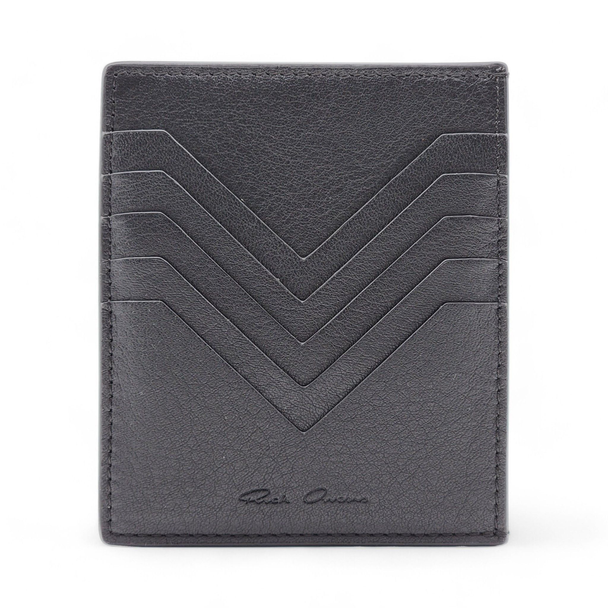 Logo Stamp Cardholder Wallet - Leather - Black