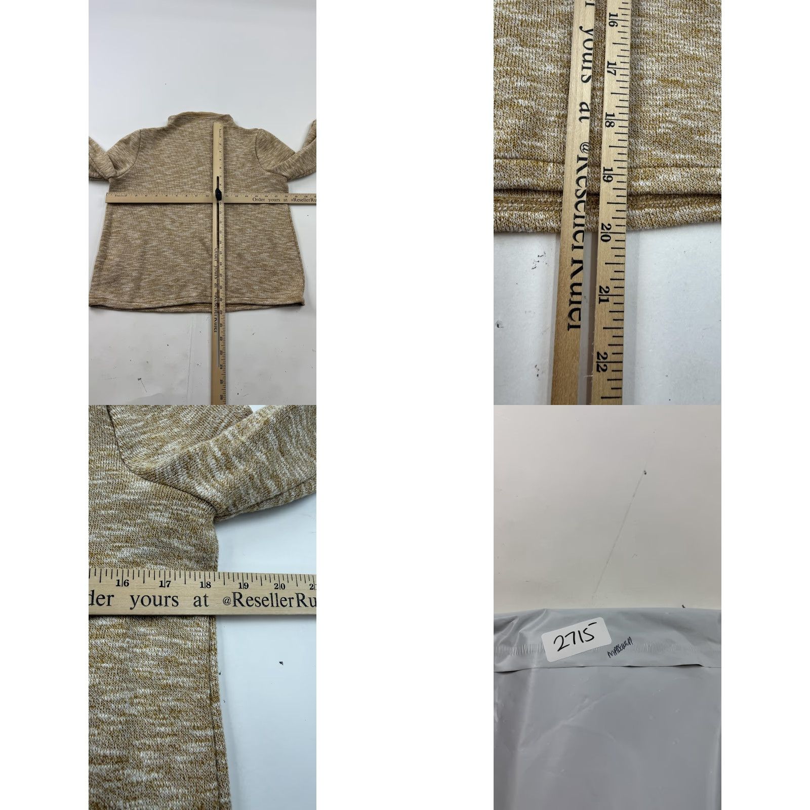 Madewell MADewell Sweater Womens Small Beige Mock Neck Long Sleeve Knit Pullover Solid Casual Fall Winter Knit Size S / US 4 / IT 40 - 8 Thumbnail