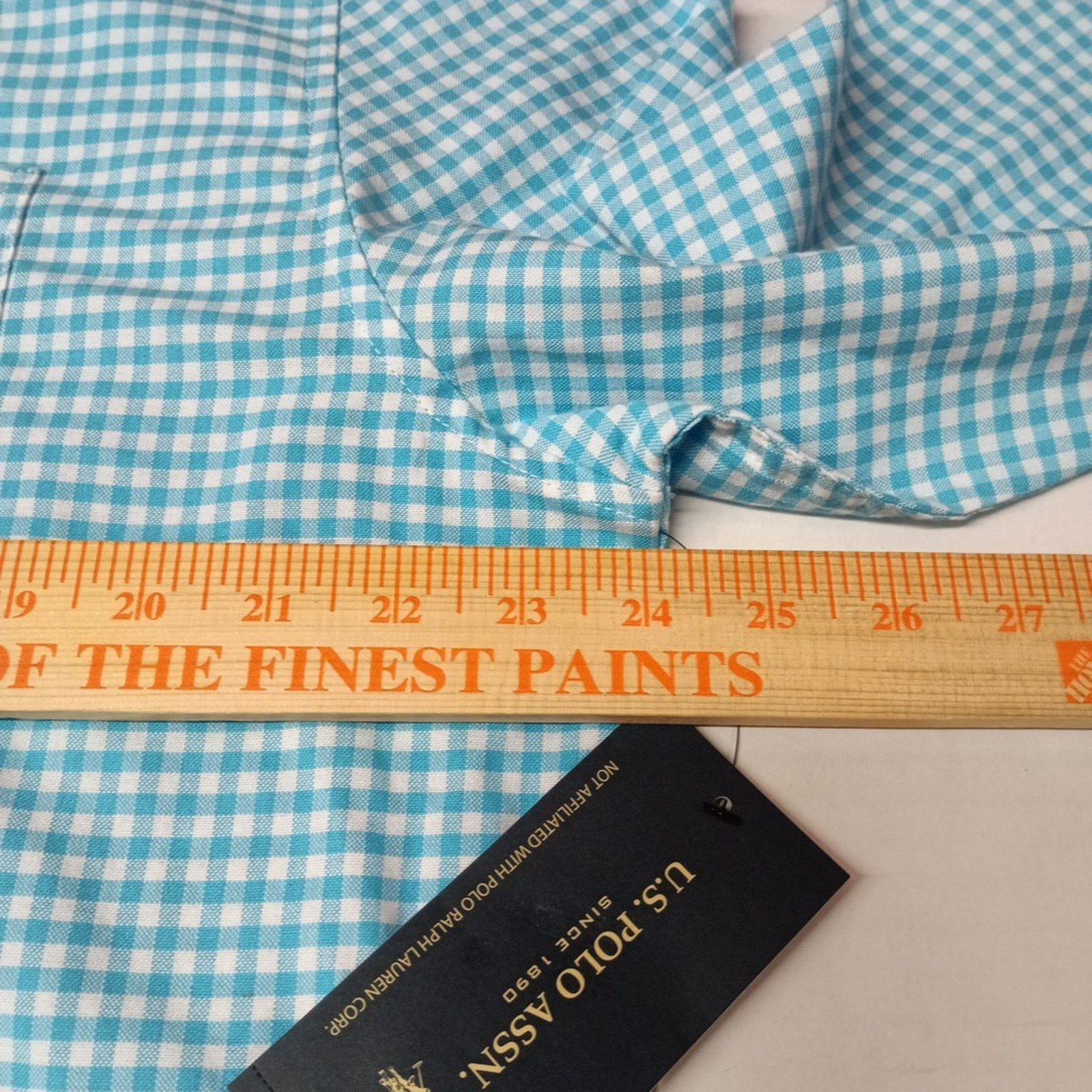 U.S. Polo Assn. U.S. Polo Assn. Button Woven Shirt Men's L Blue White Check Size US L / EU 52-54 / 3 - 6 Thumbnail