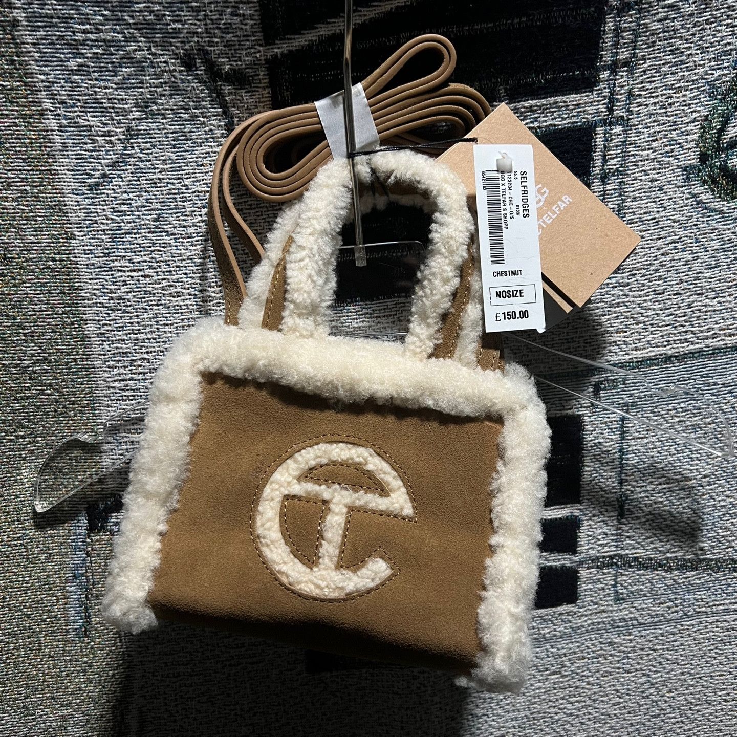 Telfar high quality small ugg tan bag