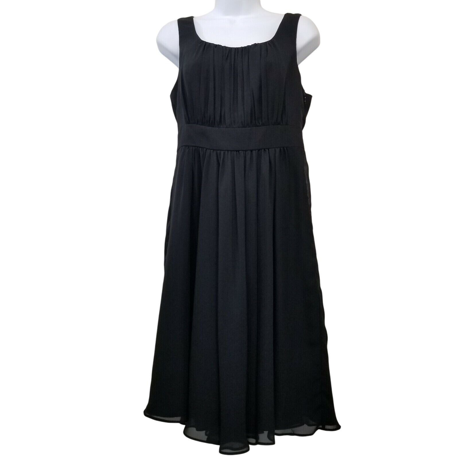 White House Black Market White House Black Market Dress 4 Black Sleeveless Smocked Ga Size S / US 4 / IT 40 - 1 Thumbnail