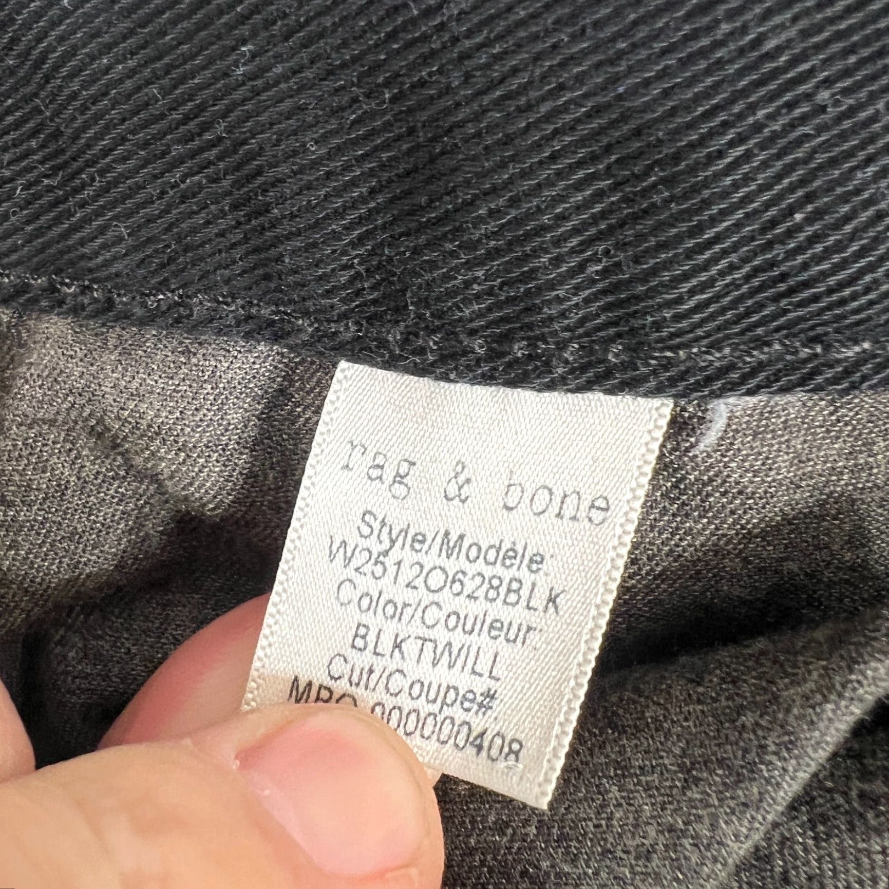 Rag & Bone VINTAGE Rag & Bone Women's Jeans 26 High-Rise Straight Black Denim 27"Inseam Fall Winter Girls Size 28" / US 6 / IT 42 - 7 Thumbnail