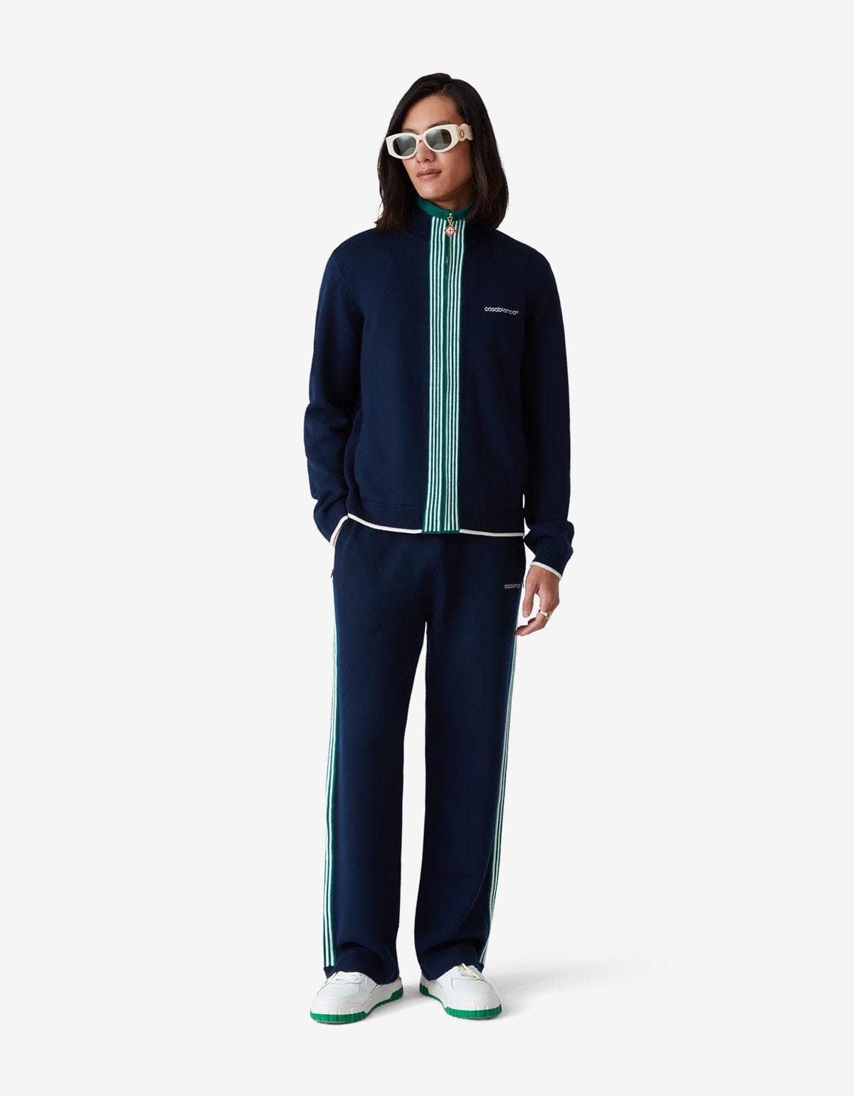 Casablanca Casablanca Navy Blue Knit Tennis Trousers Size US 34 / EU 50 - 3 Thumbnail