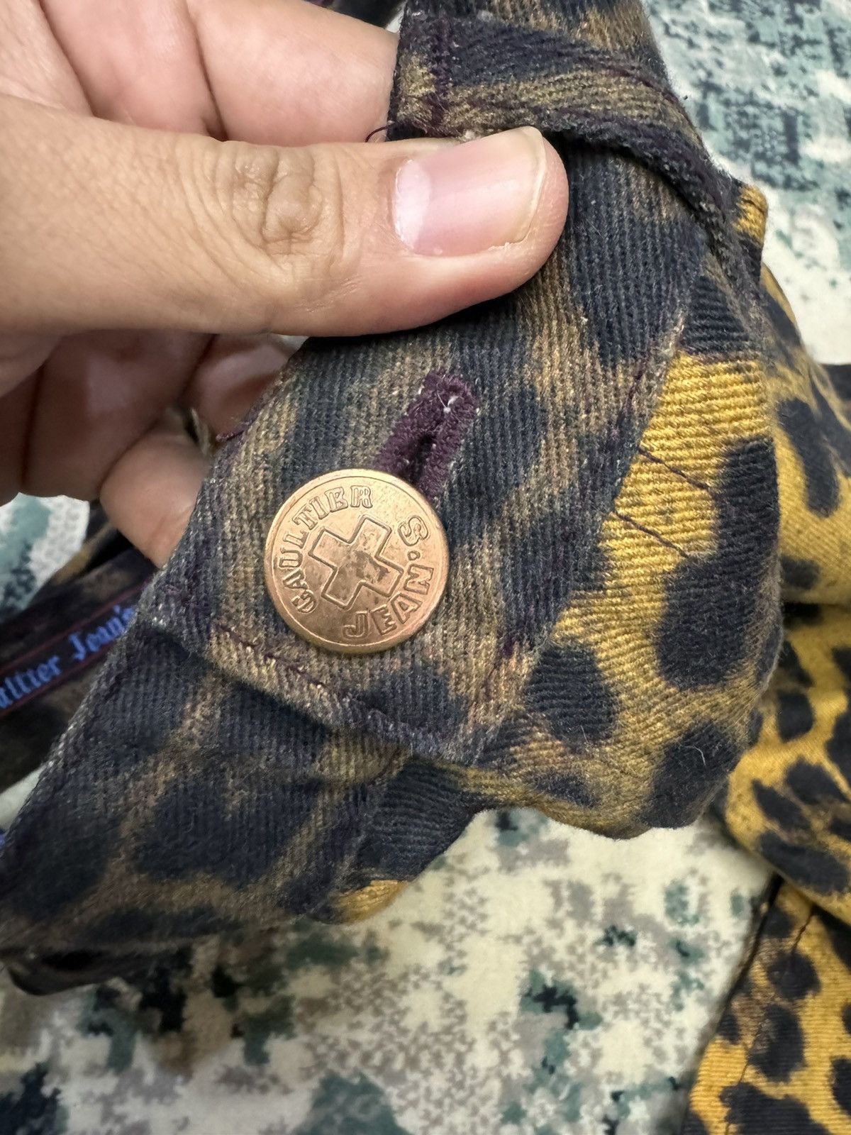 Jean Paul Gaultier GAULTIER JEANS LEOPARD PRINT FULL JEANS PANTS Size US 29 - 12 Thumbnail