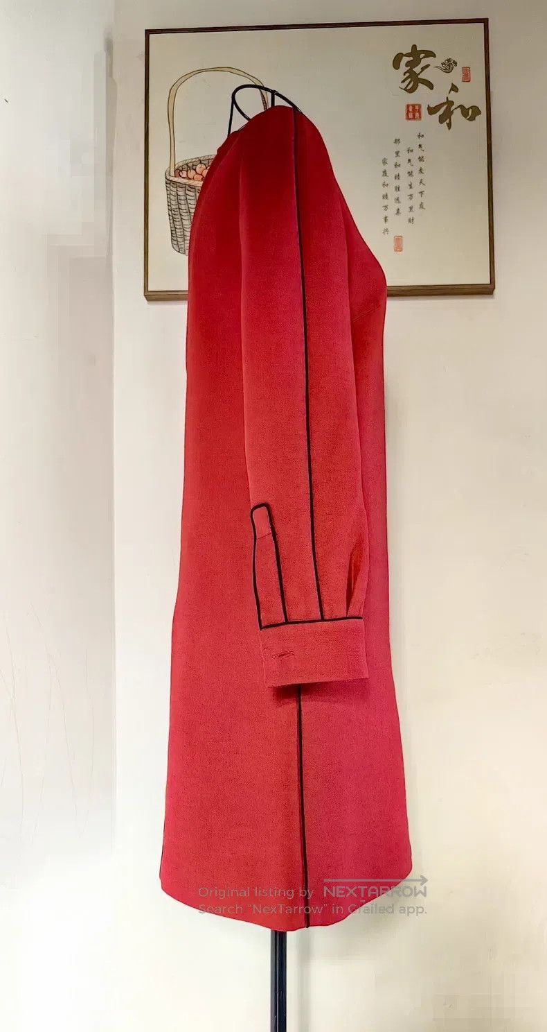 Valentino Valentino A wool silk dress with red trim Size S / US 4 / IT 40 - 3 Thumbnail