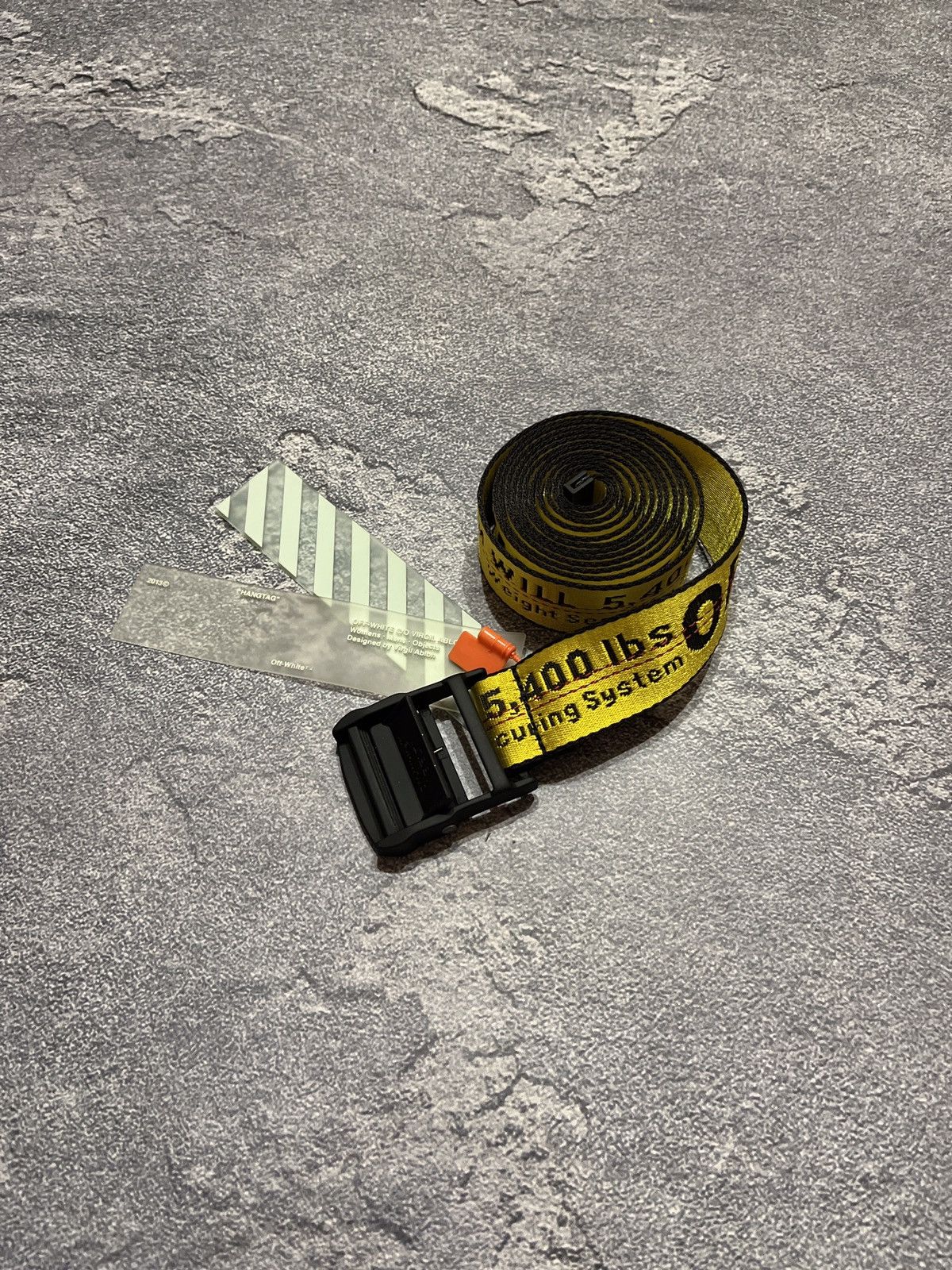 Off-White Off-White Industrial Belt Yellow Black | Grailed
