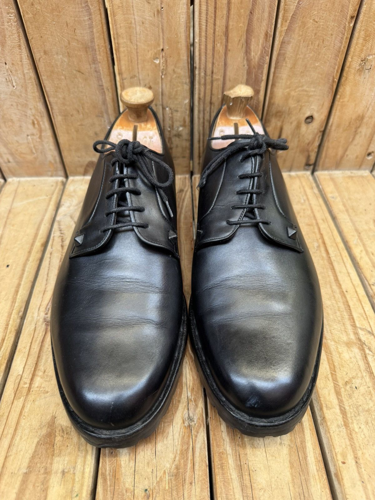 Valentino valentino garavani black leather derby dress Shoes EUR 43 Size US 10 / EU 43 - 3 Thumbnail