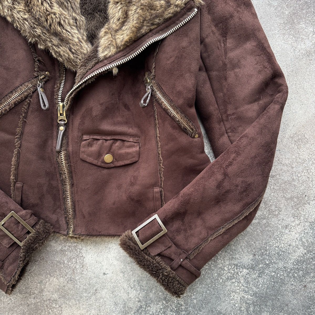 Hysteric Glamour Y2K / Boho Vintage Faux Fur Shearling/Sheepskin Style Jacket Size M / US 6-8 / IT 42-44 - 8 Thumbnail