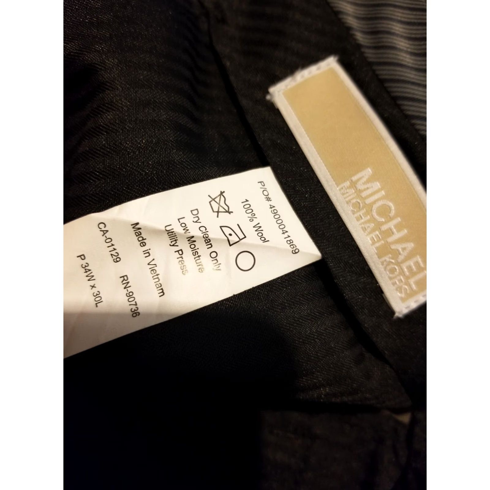 Michael Kors Michael Kors Wool Dress Pants 34x30 Gray Grey Slacks Chino Trouser Men Dress Pants, Regular, 34x30, Gray, Kors, Wool, Michael Kors, Pants, 30 Inseam Size US 34 / EU 50 - 5 Thumbnail