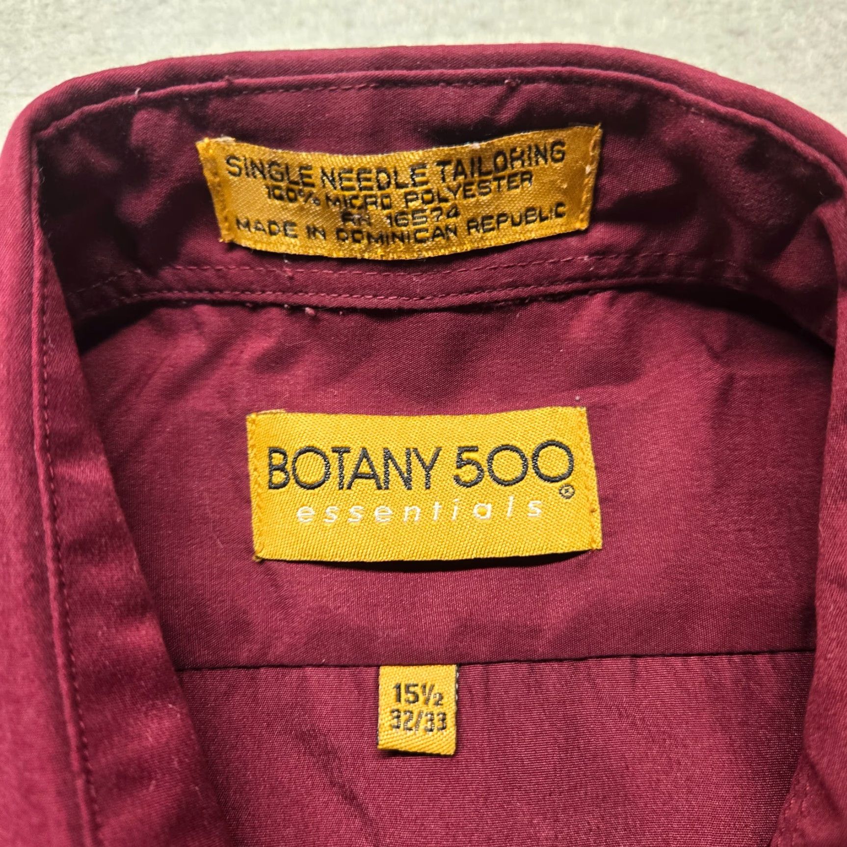 Vintage Botany 500 Button-Up Shirt Solid Red Long Sleeve Pocket Size 15.5 34/35 Mens Shirt Size US L / EU 52-54 / 3 - 3 Thumbnail