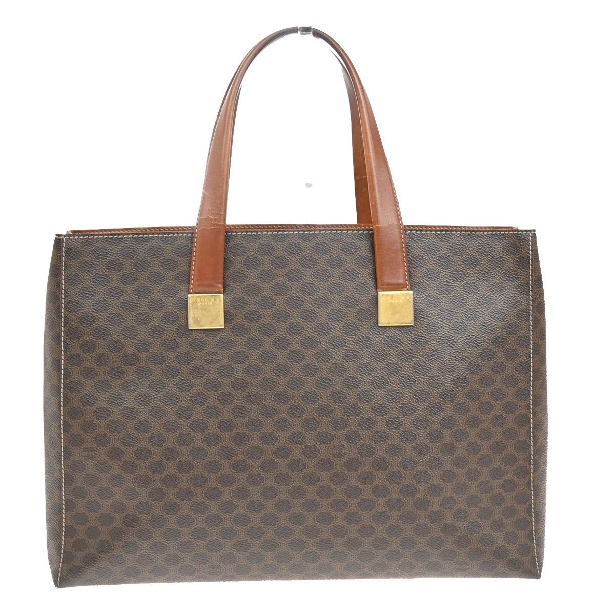 Celine Celine Vintage Macadam Handbag Leather Size ONE SIZE - 1 Thumbnail