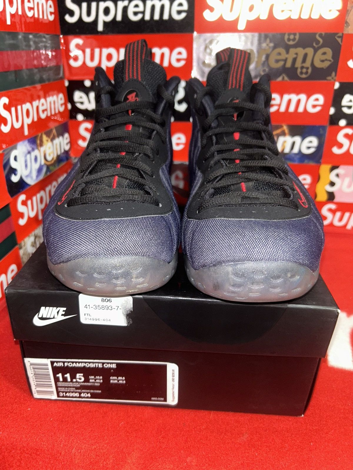 Nike Nike Air Foamposite One Denim 2018 314996-404 size 11.5 Size US 11.5 / EU 44-45 - 2 Thumbnail
