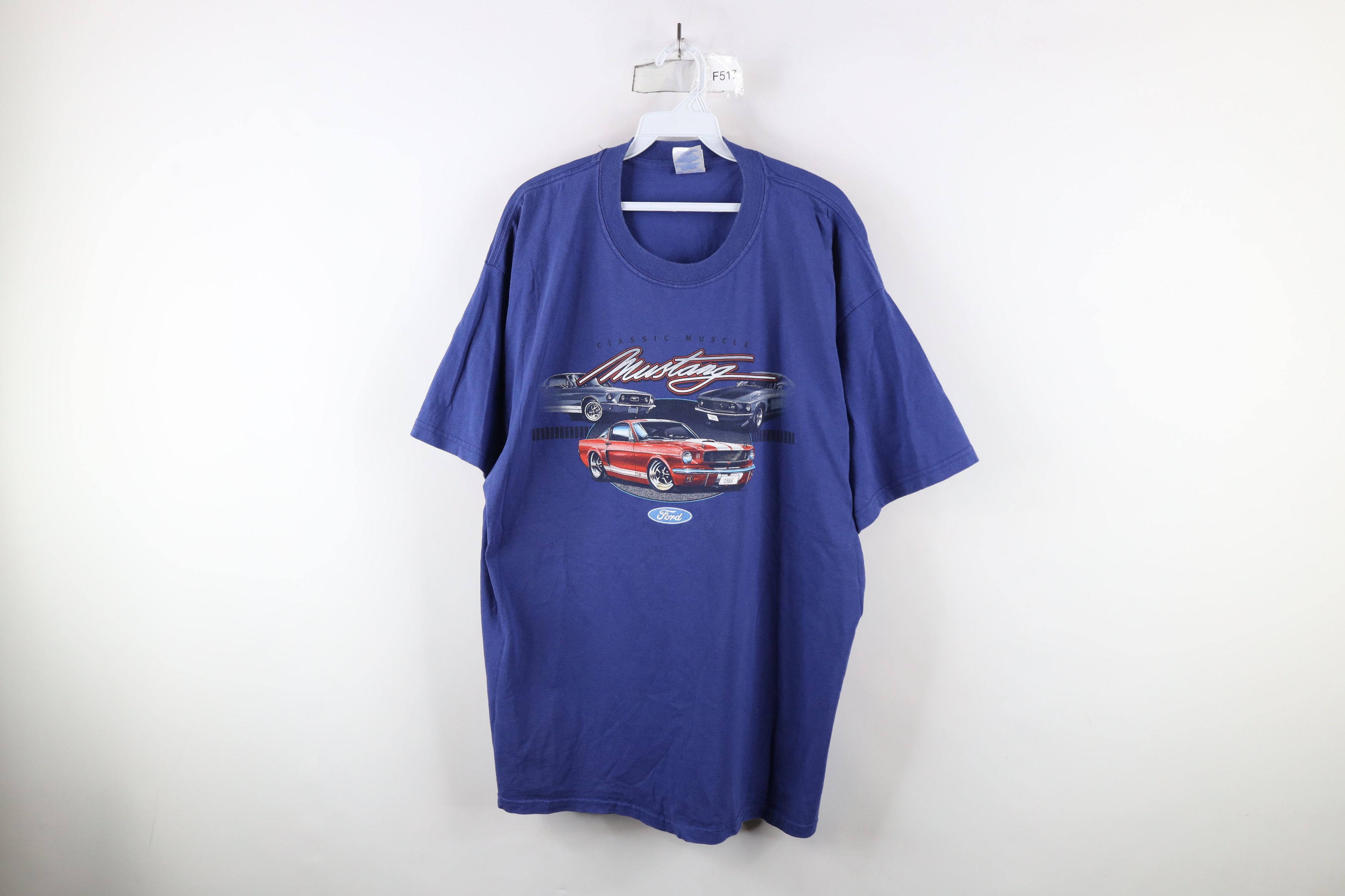 Vintage Vintage 90s Ford Motor Company Muscle Mustang Car T-Shirt Size US XL / EU 56 / 4 - 1 Thumbnail