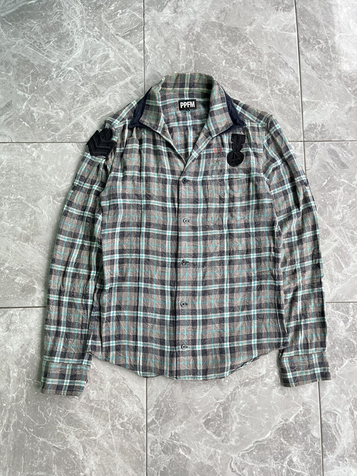 PPFM PPFM Japanese Brand Button Shirt Size US M / EU 48-50 / 2 - 2 Thumbnail