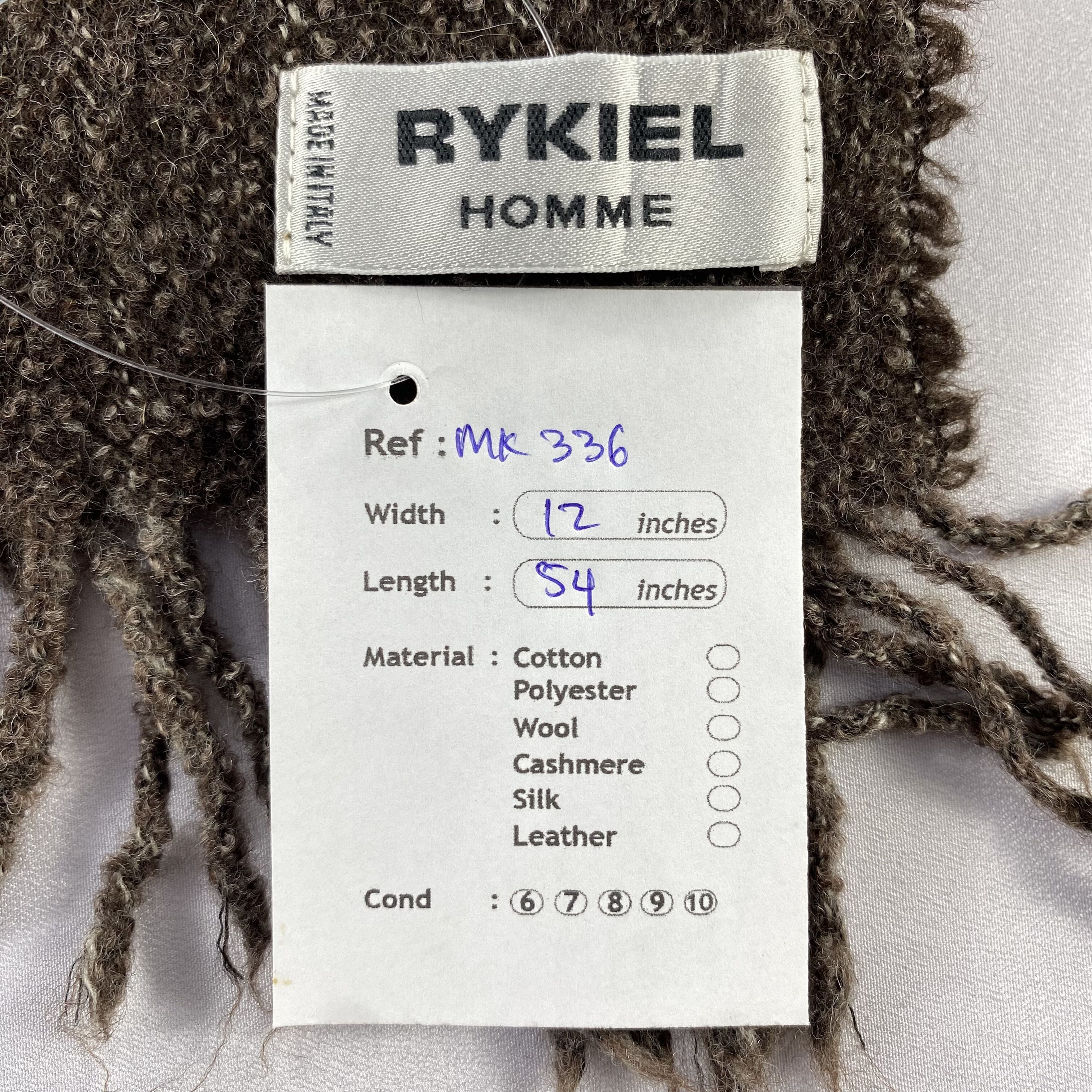 Sonia Rykiel Rykiel Homme Scarf Neck Wrap Wool Muffler Size ONE SIZE - 7 Thumbnail