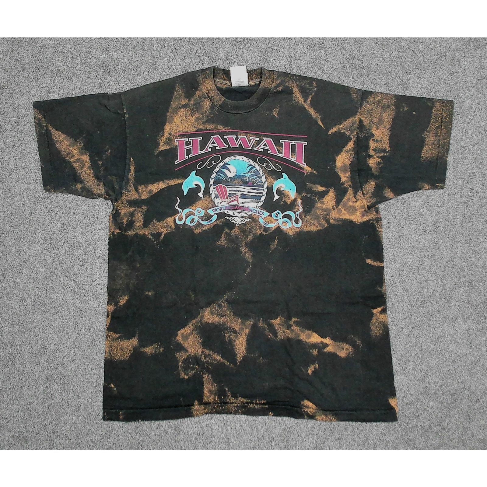 Fruit Of The Loom Fruit Of The Loom VTG 90s Bleached Hawaii Single Stitch Tee Size US XL / EU 56 / 4 - 3 Thumbnail
