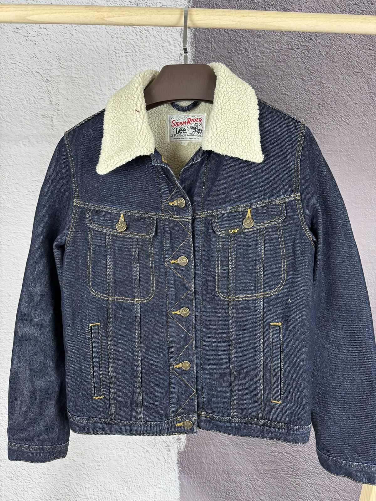 Lee LEE Storm Rider Sherpa Denim jacket women's jeans warm sz L Size L / US 10 / IT 46 - 2 Thumbnail