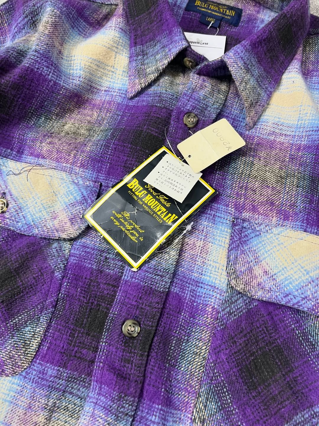 Flannel BLUE MOUNTAIN double pocket flannel pattern shirt Size US L / EU 52-54 / 3 - 4 Thumbnail