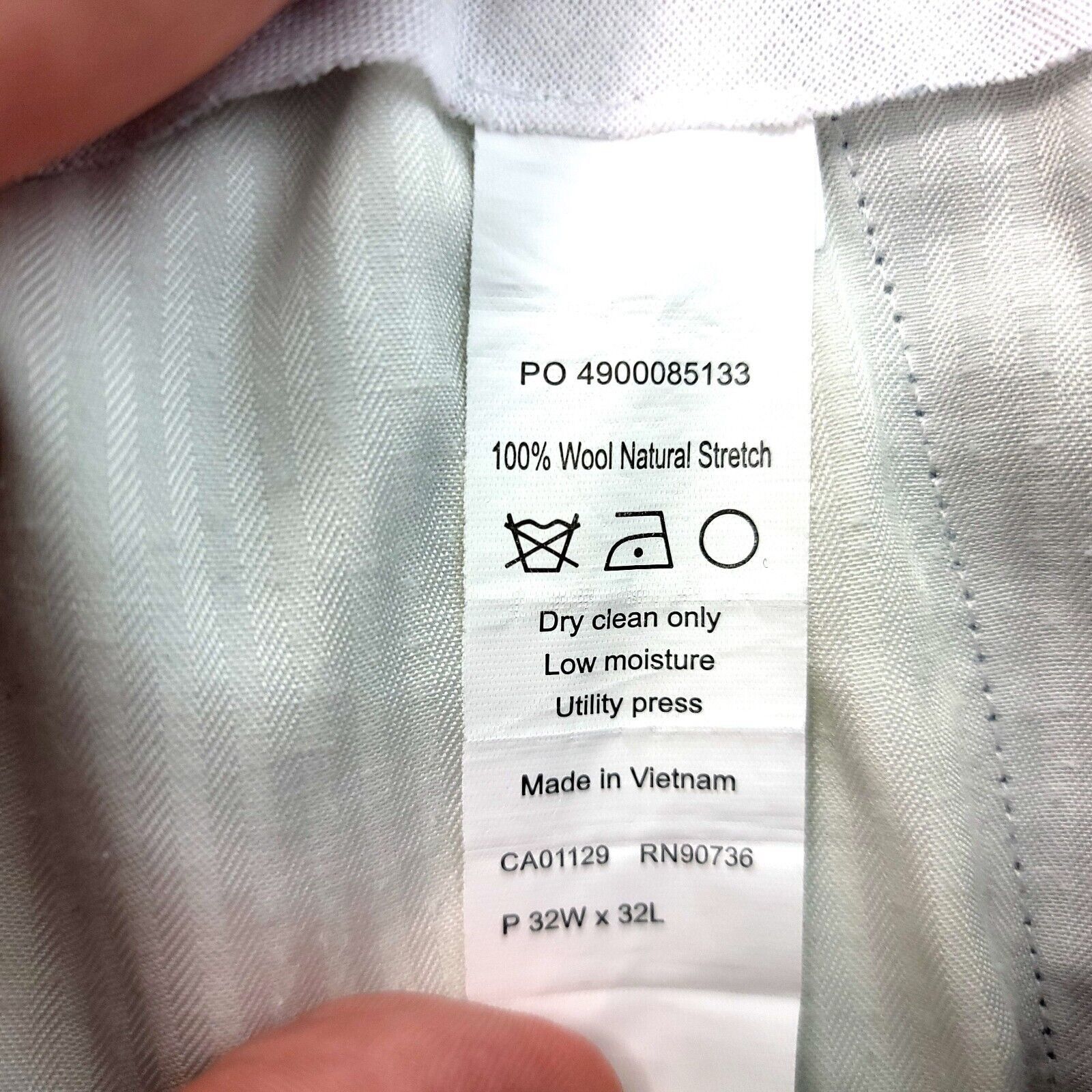 Lauren Ralph Lauren Lauren Ralph Lauren Wool Natural Stretch Blue Check Flat Fro Size 34R - 6 Thumbnail