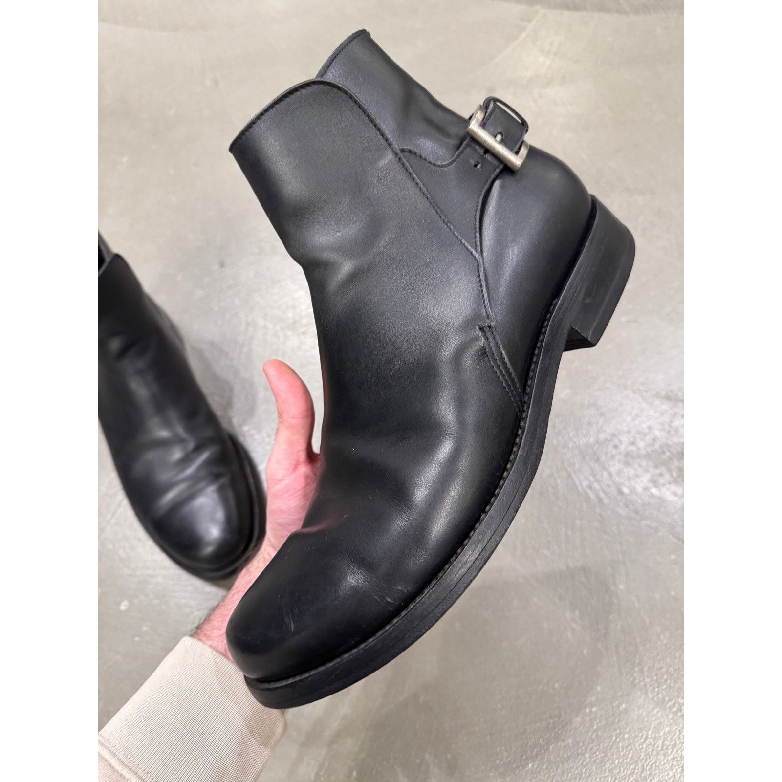 Prada 2000s Prada leather moto boots Size US 12 / IT 42 - 3 Thumbnail