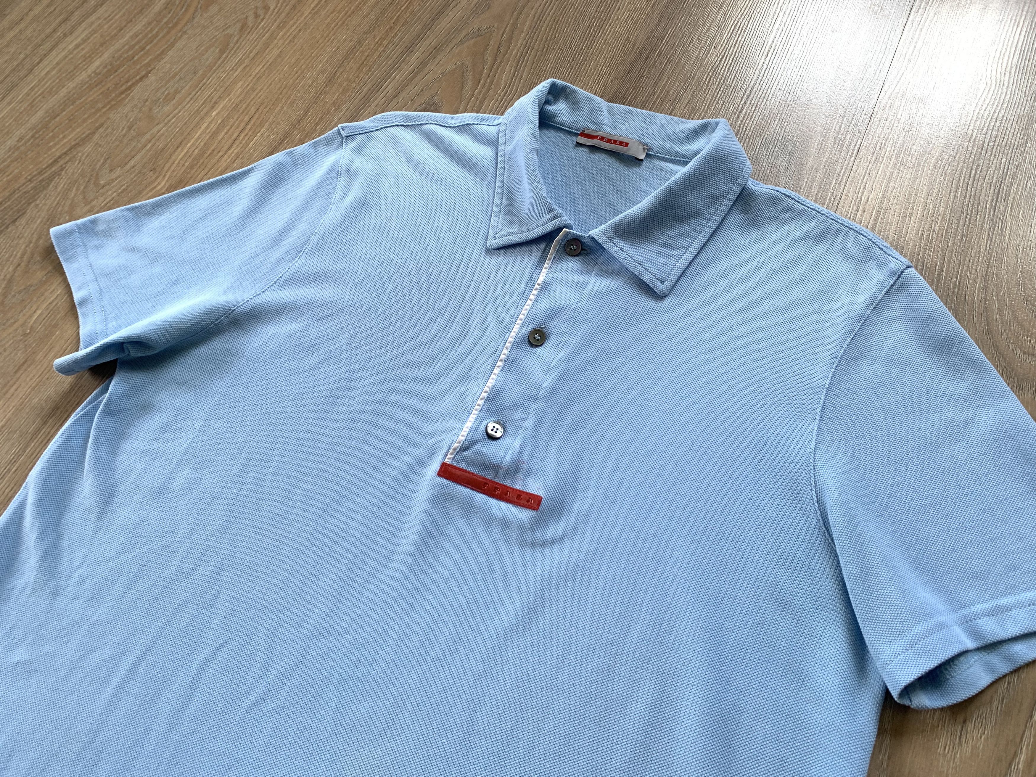 Prada Vintage Prada Cotton Polo T-Shirt Size US L / EU 52-54 / 3 - 4 Thumbnail