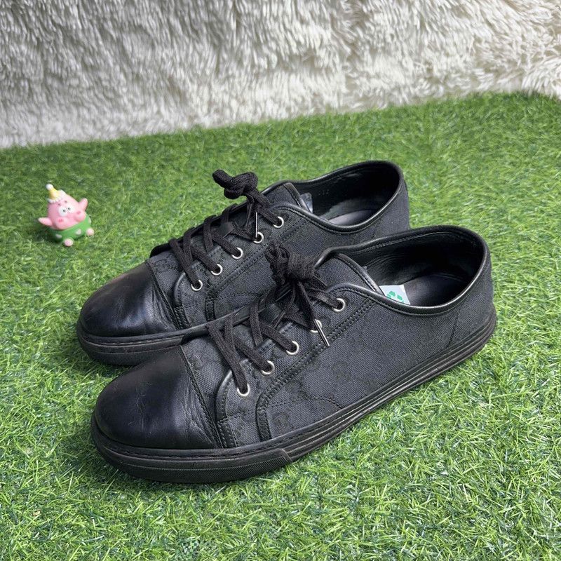 Gucci Gucci Black Blue Low-Top Fashion Sneakers 0079 Size US 9.5 / EU 42-43 - 1 Thumbnail
