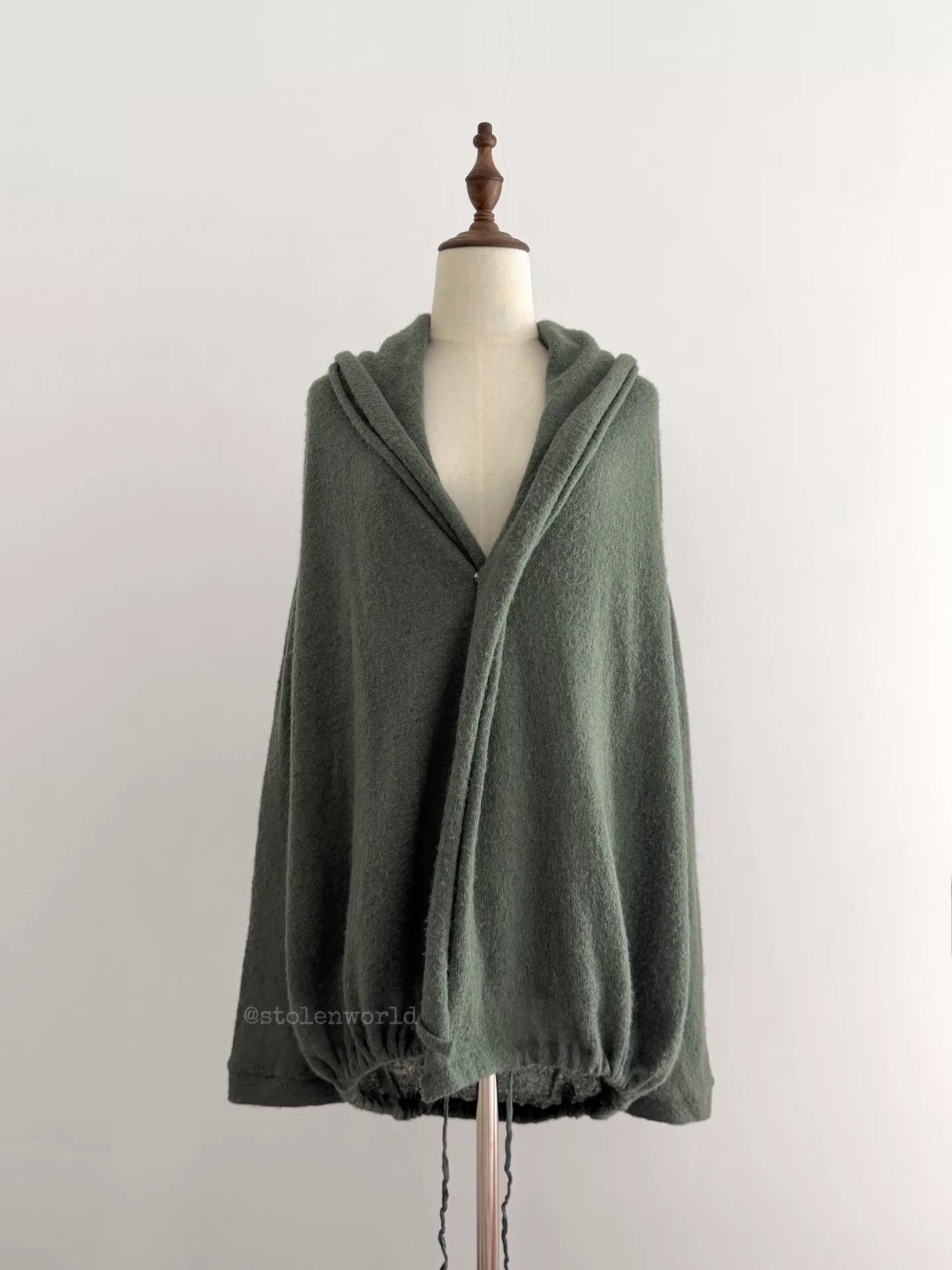 Yohji Yamamoto Yohji Yamamoto Y's Gray-Green Irregular Knit Cardigans Size L / US 10 / IT 46 - 1 Thumbnail