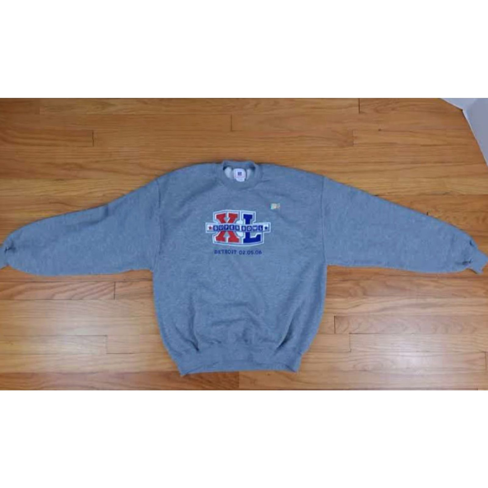 NFL VINTAGE Detroit 2006 Super Bowl XL Steelers 21 Seahawks 10 NFL Sweatshirt Gray Large Unisex Adults XL pullover football Size US XL / EU 56 / 4 - 2 Thumbnail