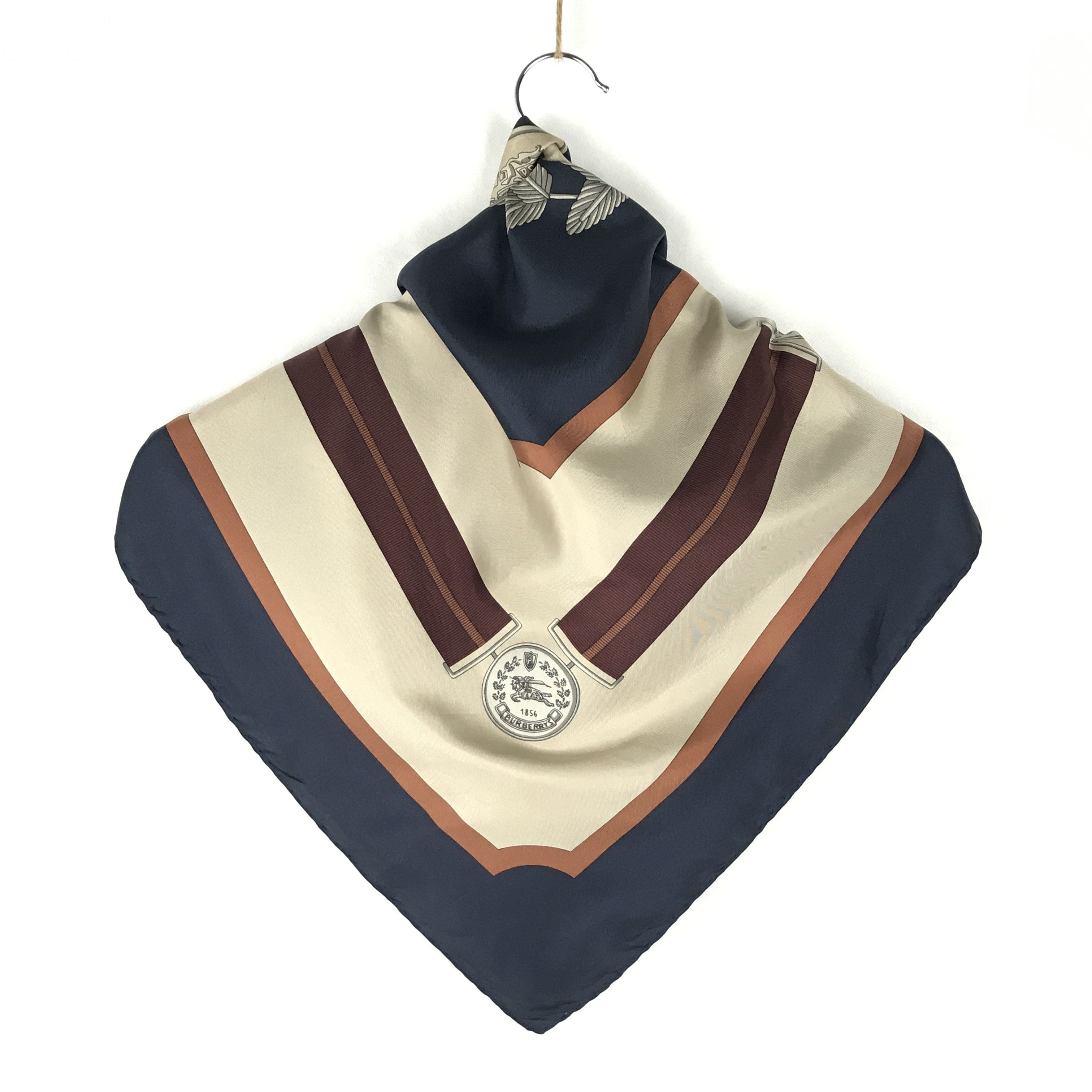 Burberry × Vintage Vintage Burberry Silk Scarf Size ONE SIZE - 4 Thumbnail