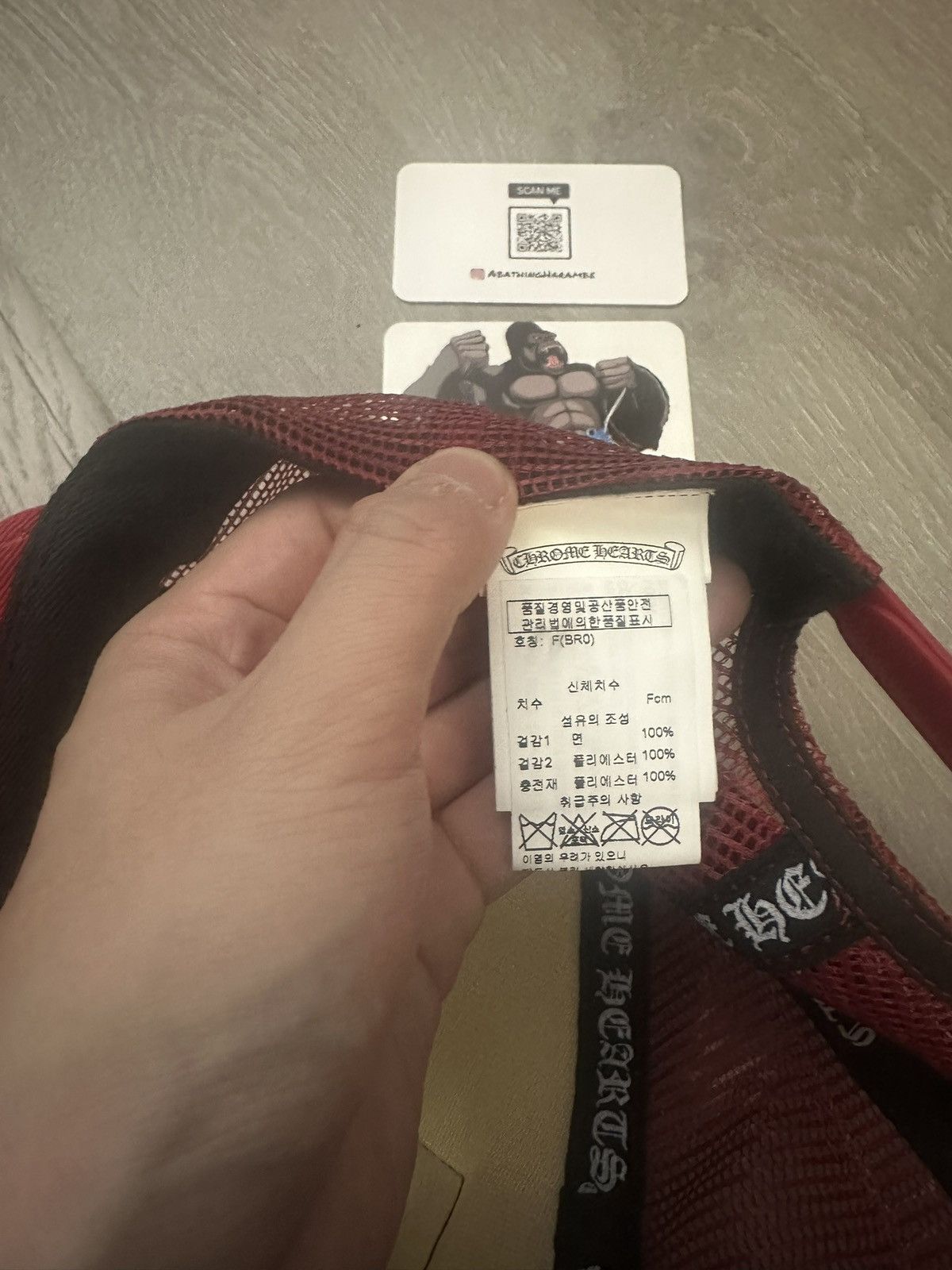 Chrome Hearts Chrome Hearts FUCK Hollywood Trucker Hat Red/White Size ONE SIZE - 6 Thumbnail
