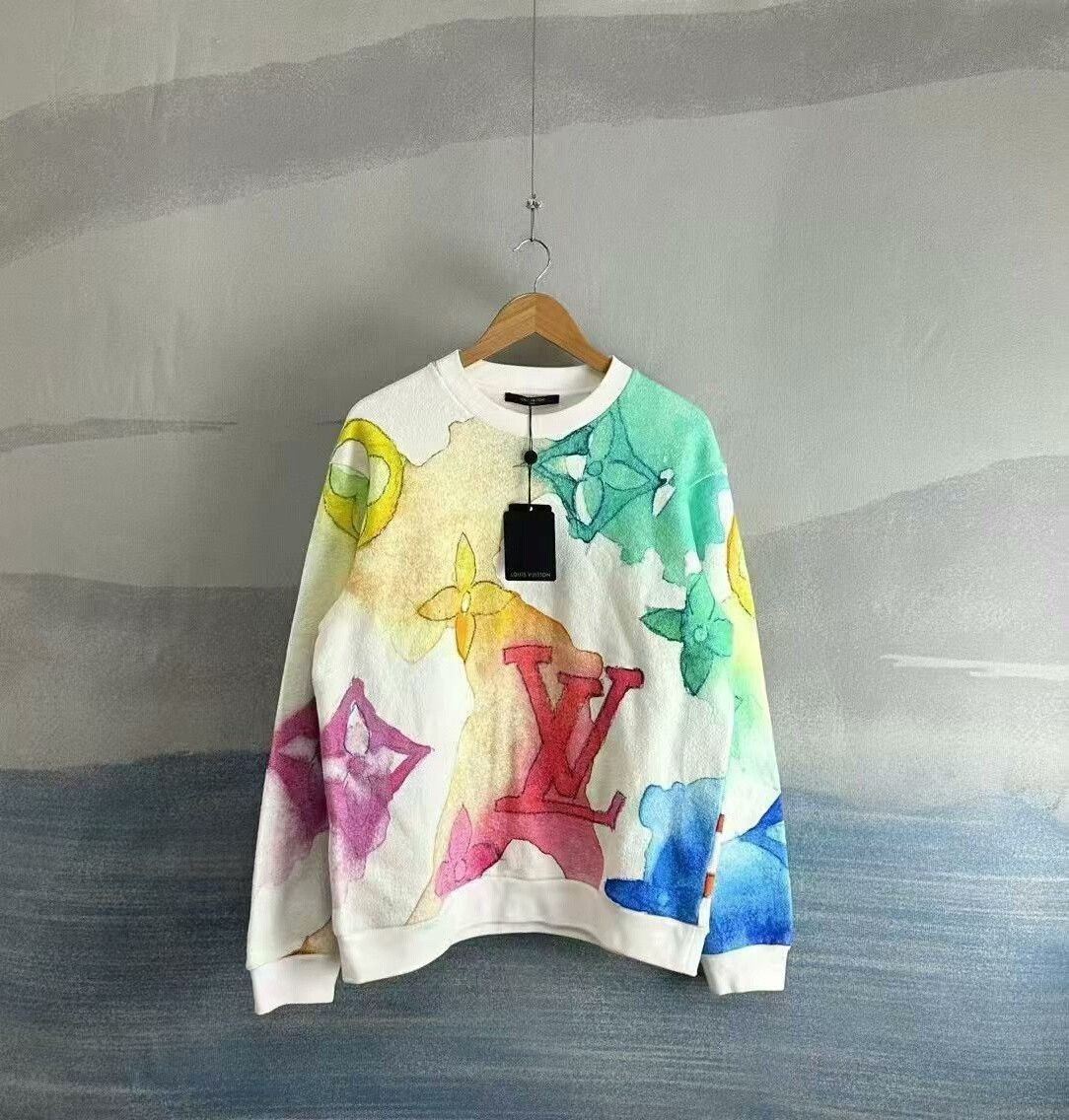 Louis Vuitton Watercolor Print Sweatshirt Large