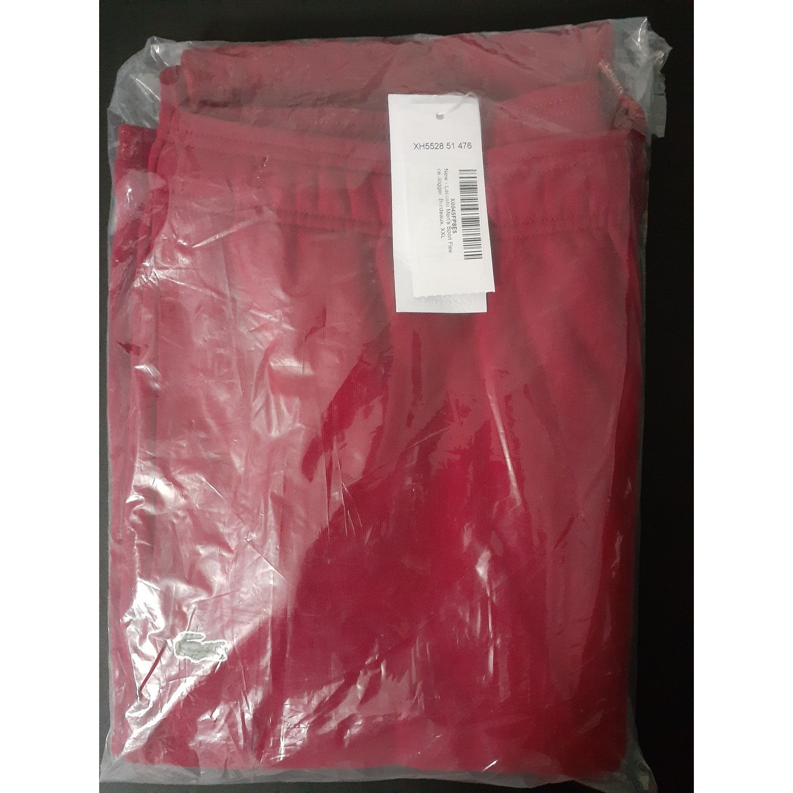 Lacoste Lacoste Men's Sport Fleece Tennis Sweatpants Bordeaux XXL Size US 36 / EU 52 - 2 Thumbnail