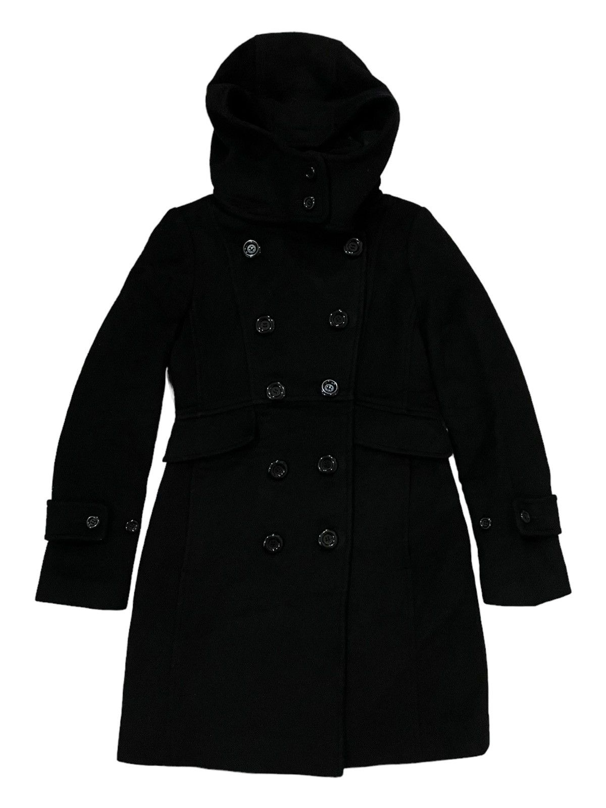 Japanese Brand × Yohji Yamamoto A.T. Atsuro Tayama Faux Wool Double Breasted Hooded Jacket Size US S / EU 44-46 / 1 - 1 Thumbnail