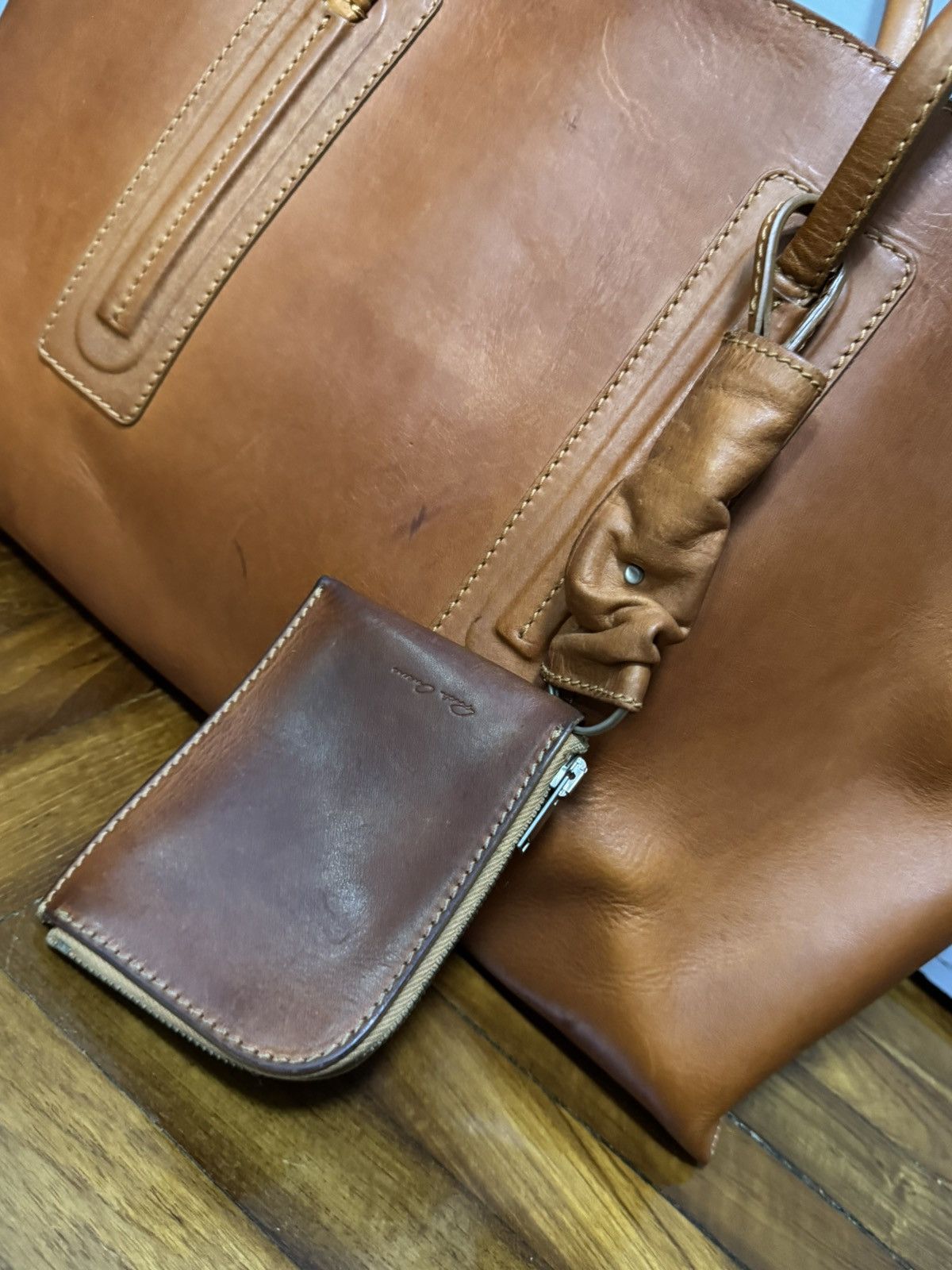 Rick Owens RICK OWENS LIGHT BROWN LEATHER WEEKENDER Size ONE SIZE - 6 Thumbnail