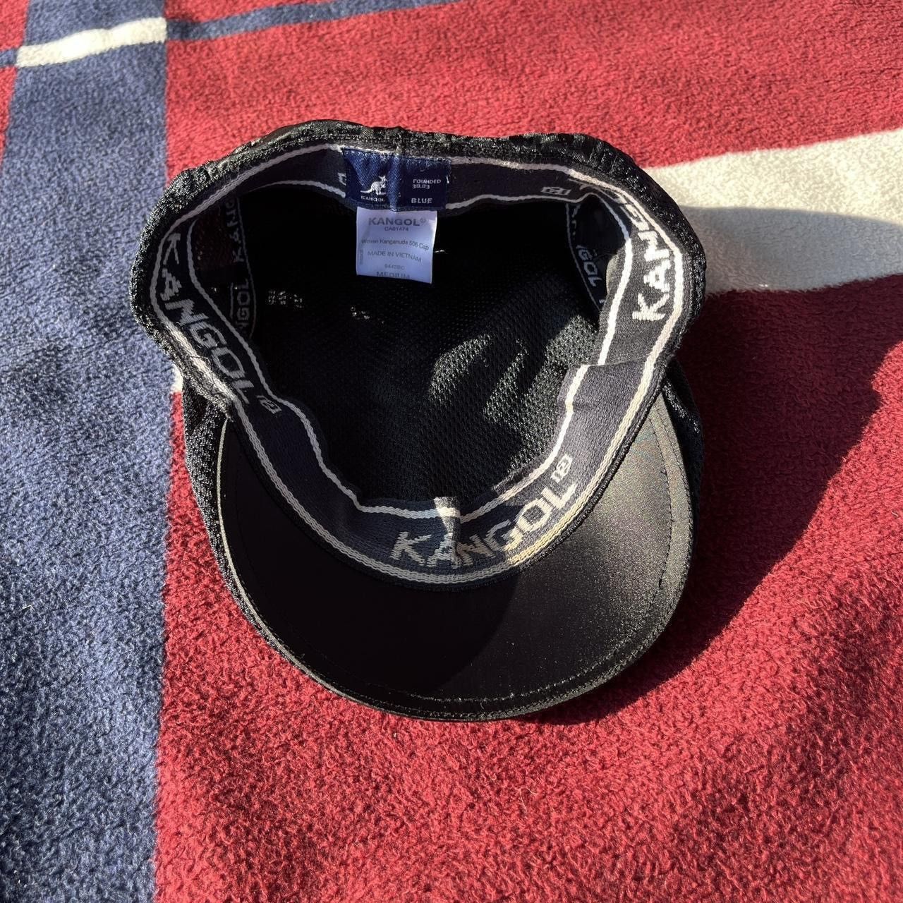 Kangol Rare AOP Kangol blue shiny black woven Kanganude 506 cap Size ONE SIZE - 4 Thumbnail