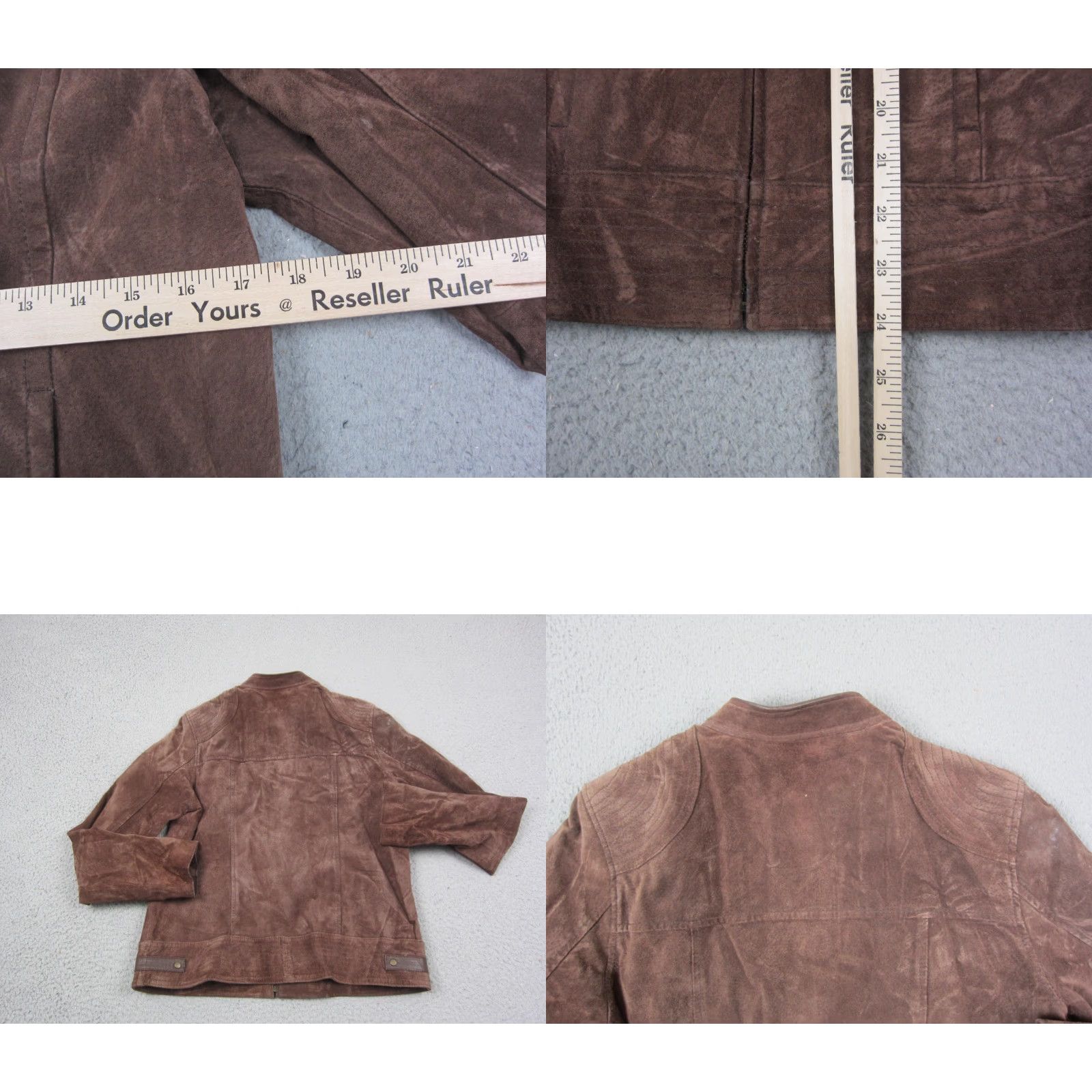 Vintage VINTAGE Ruff Hewn Leather Jacket Womens M Brown Suede Full Zip Size M / US 6-8 / IT 42-44 - 9 Thumbnail