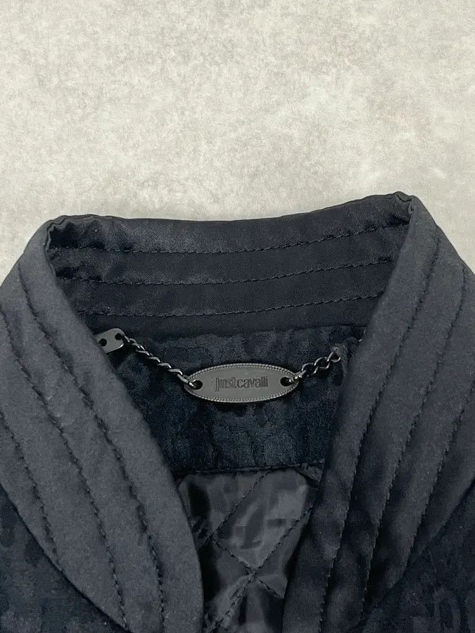 Just Cavalli AW2018 Cavalli Black Leopard Nylon Bomber Jacket Size US M / EU 48-50 / 2 - 9 Thumbnail