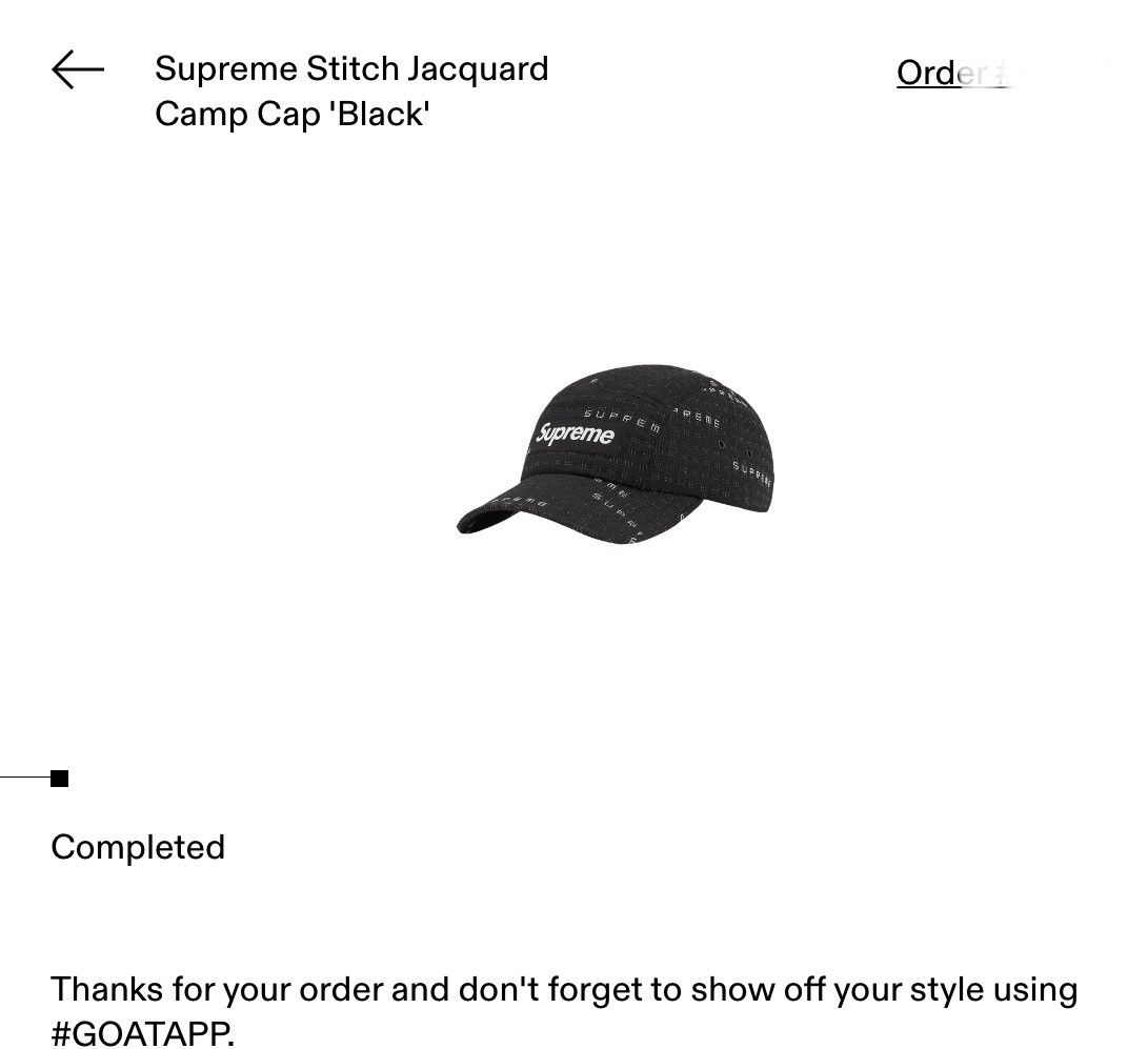 Supreme Stitch Jacquard Camp Cap Black