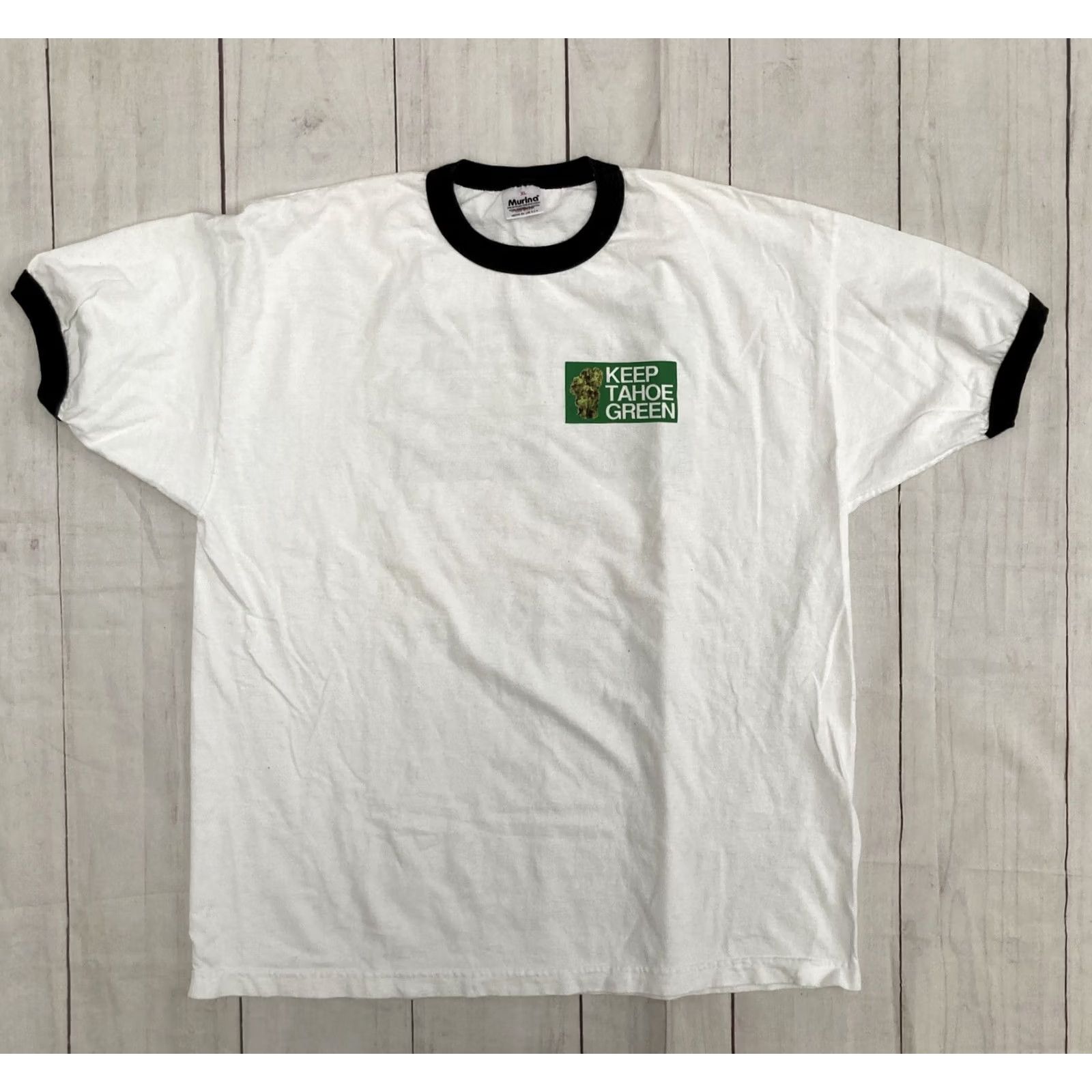 Vintage VINTAGE 90s Keep Tahoe Green Marijuana Weed Ringer Made In USA T-Shirt XL Shirt Mens Green Size US XL / EU 56 / 4 - 3 Thumbnail