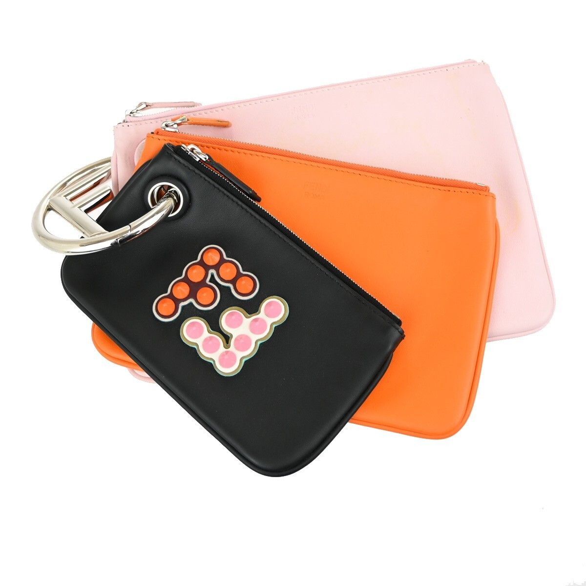 Fendi Fendi Triplette Pouch Set Calfskin Size ONE SIZE - 1 Thumbnail