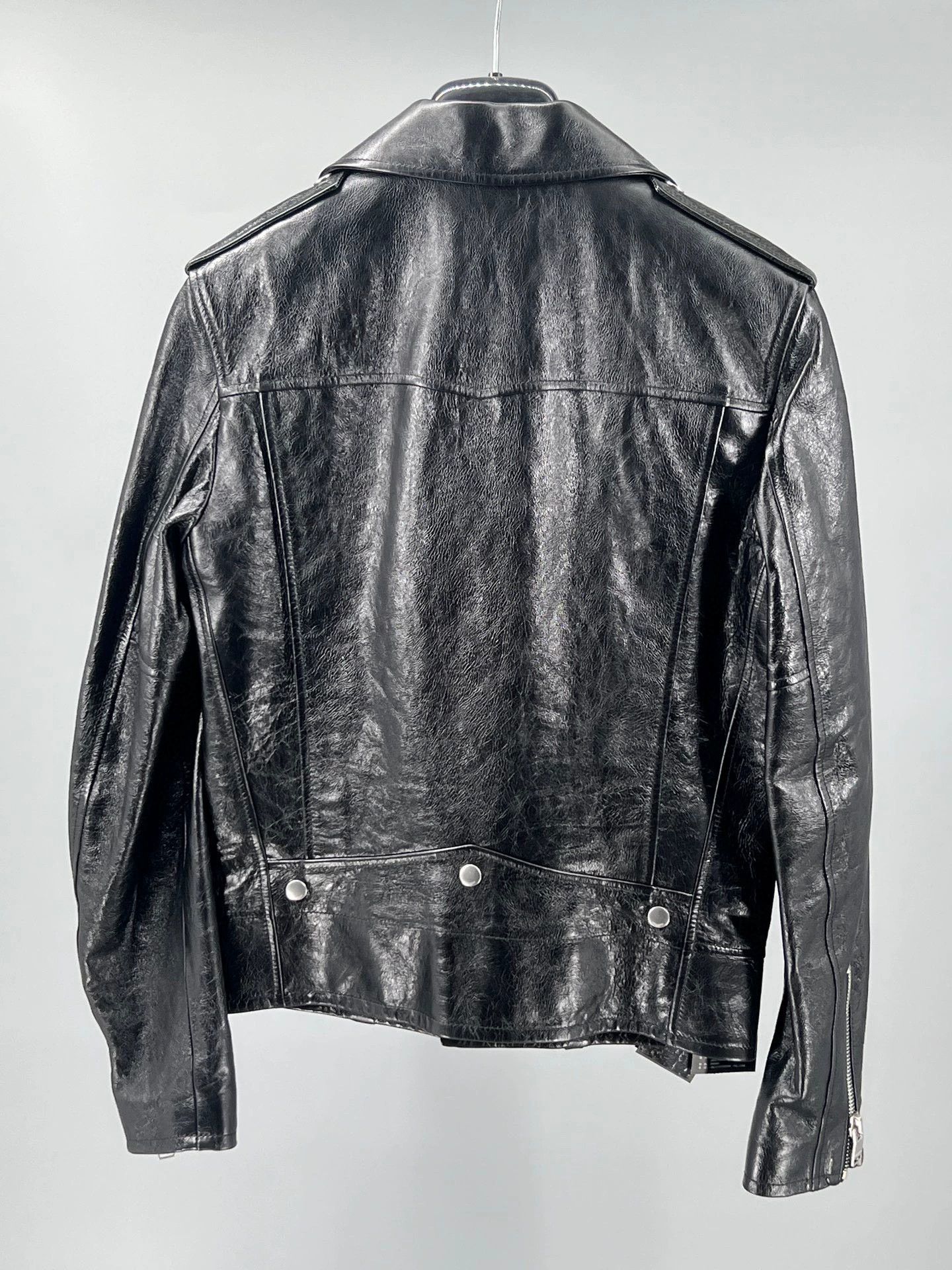 Yves Saint Laurent classic black leather jacket by YSL Size US L / EU 52-54 / 3 - 4 Thumbnail