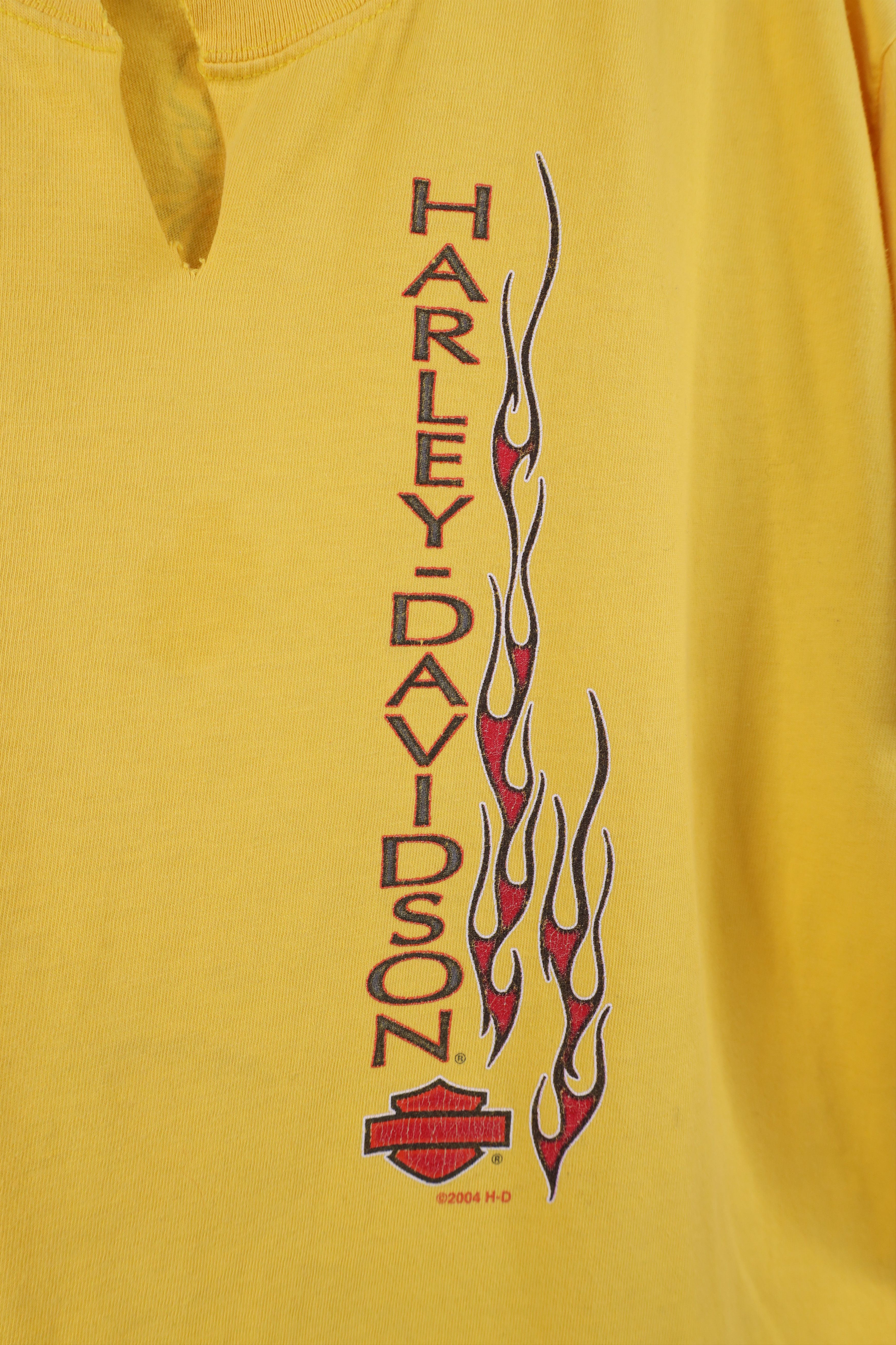 Harley Davidson × Vintage Vintage Y2K 2004 Harley Davidson Flames Pirate T-Shirt USA Size US L / EU 52-54 / 3 - 4 Thumbnail