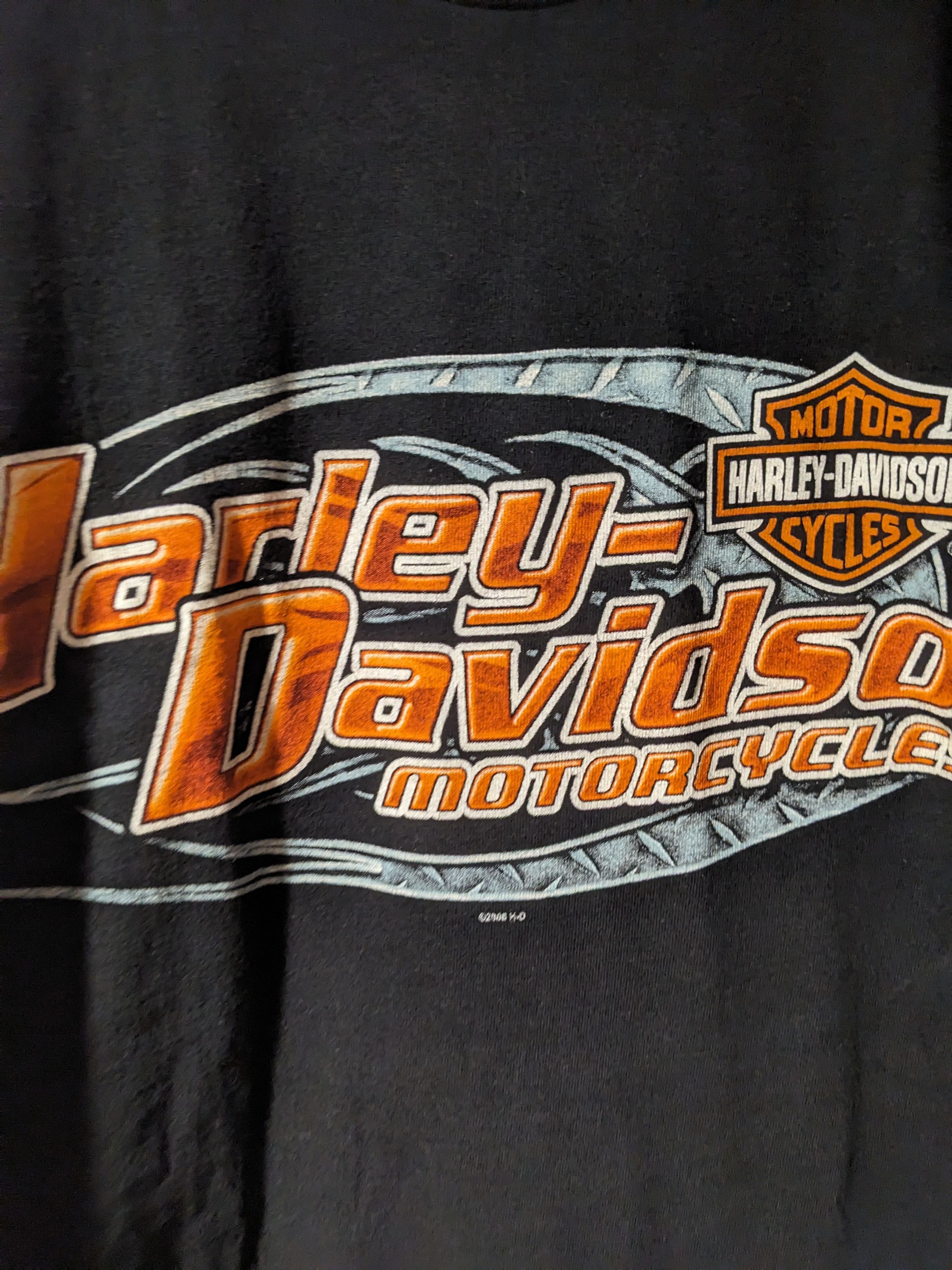 Harley Davidson × Vintage Vintage 2006 Harley Davidson Motorcycle Spell Out T-shirt Size US L / EU 52-54 / 3 - 2 Thumbnail